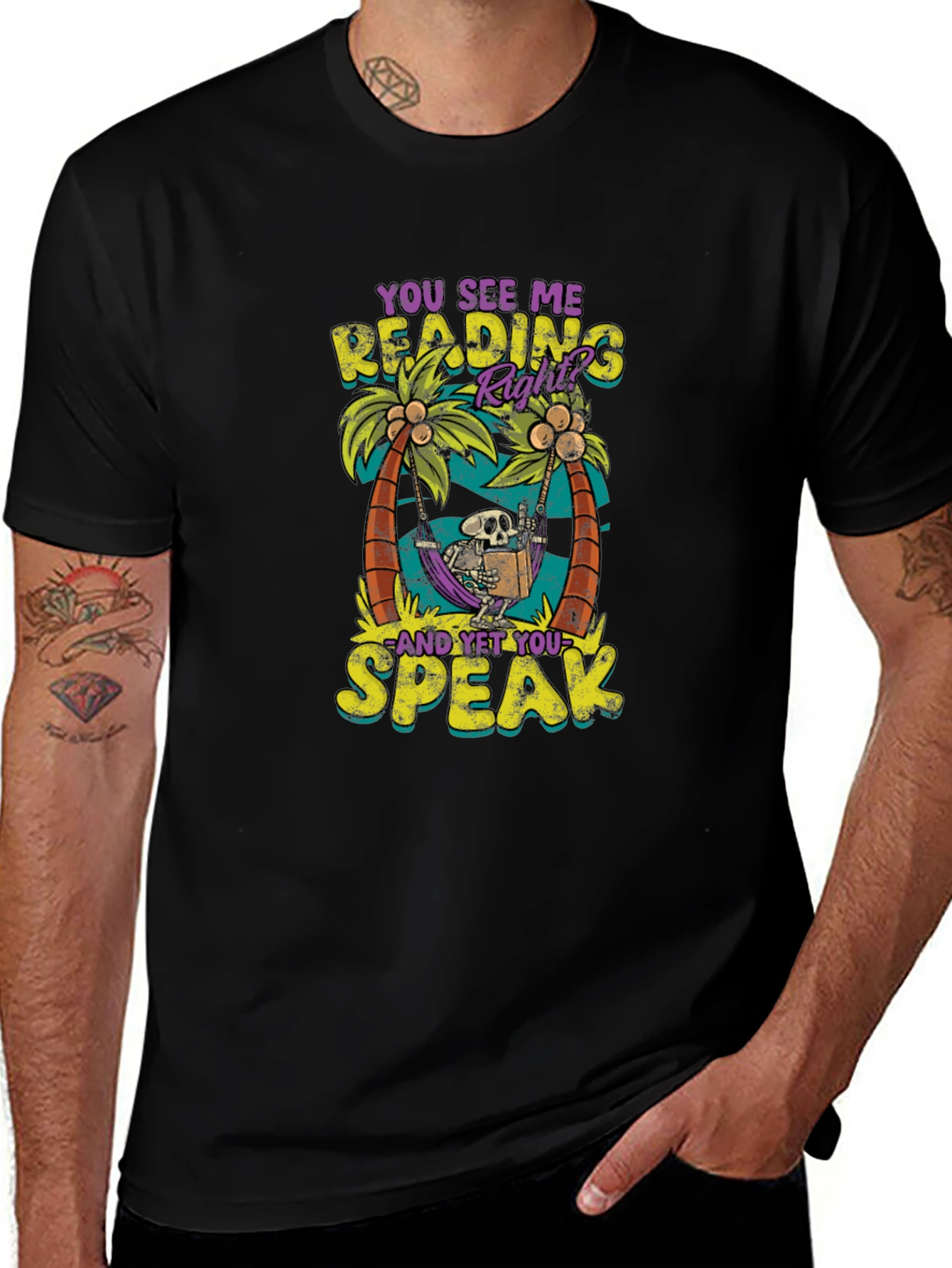 Funny Skeleton Reading T-Shirt