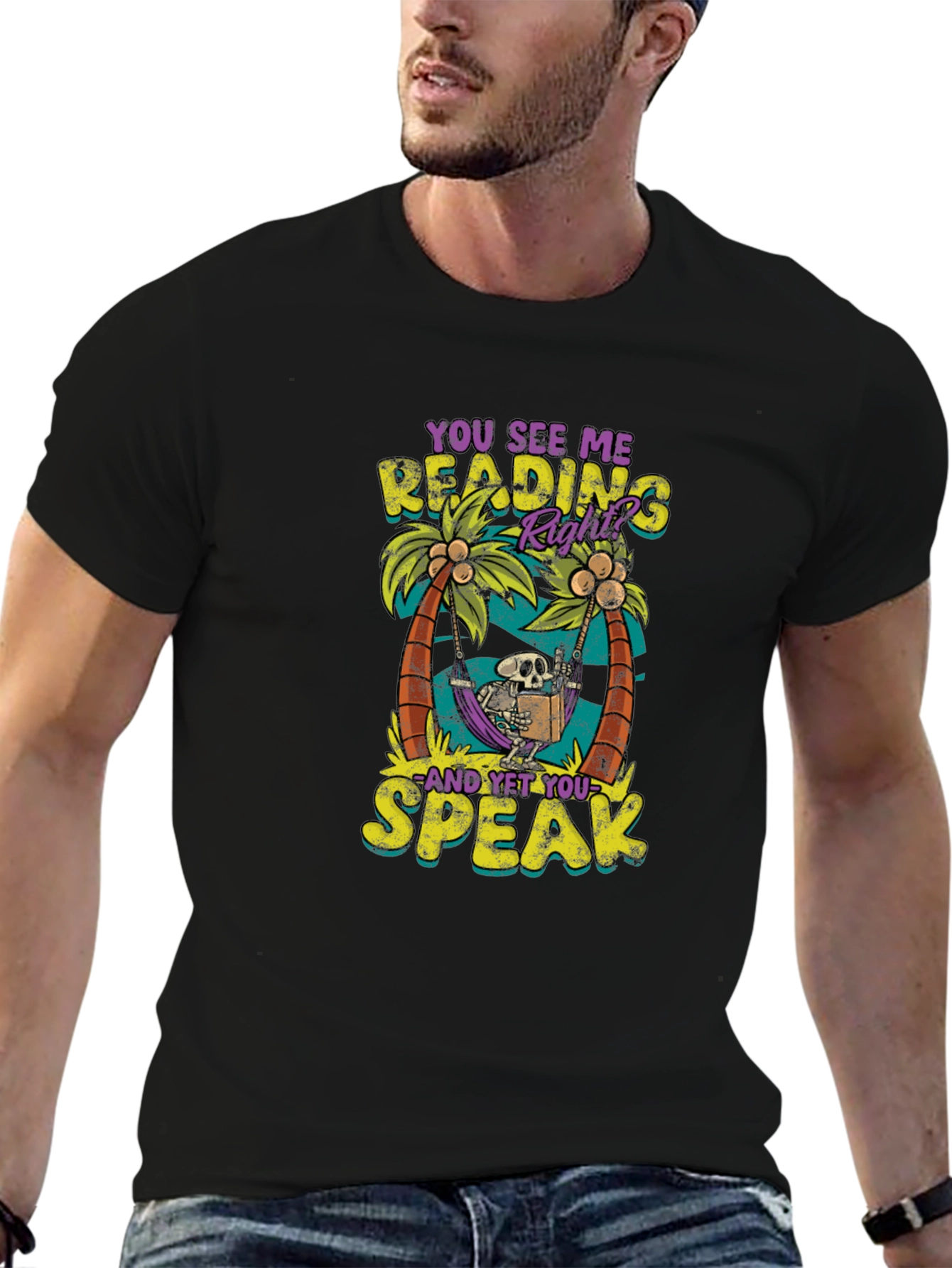 Funny Skeleton Reading T-Shirt