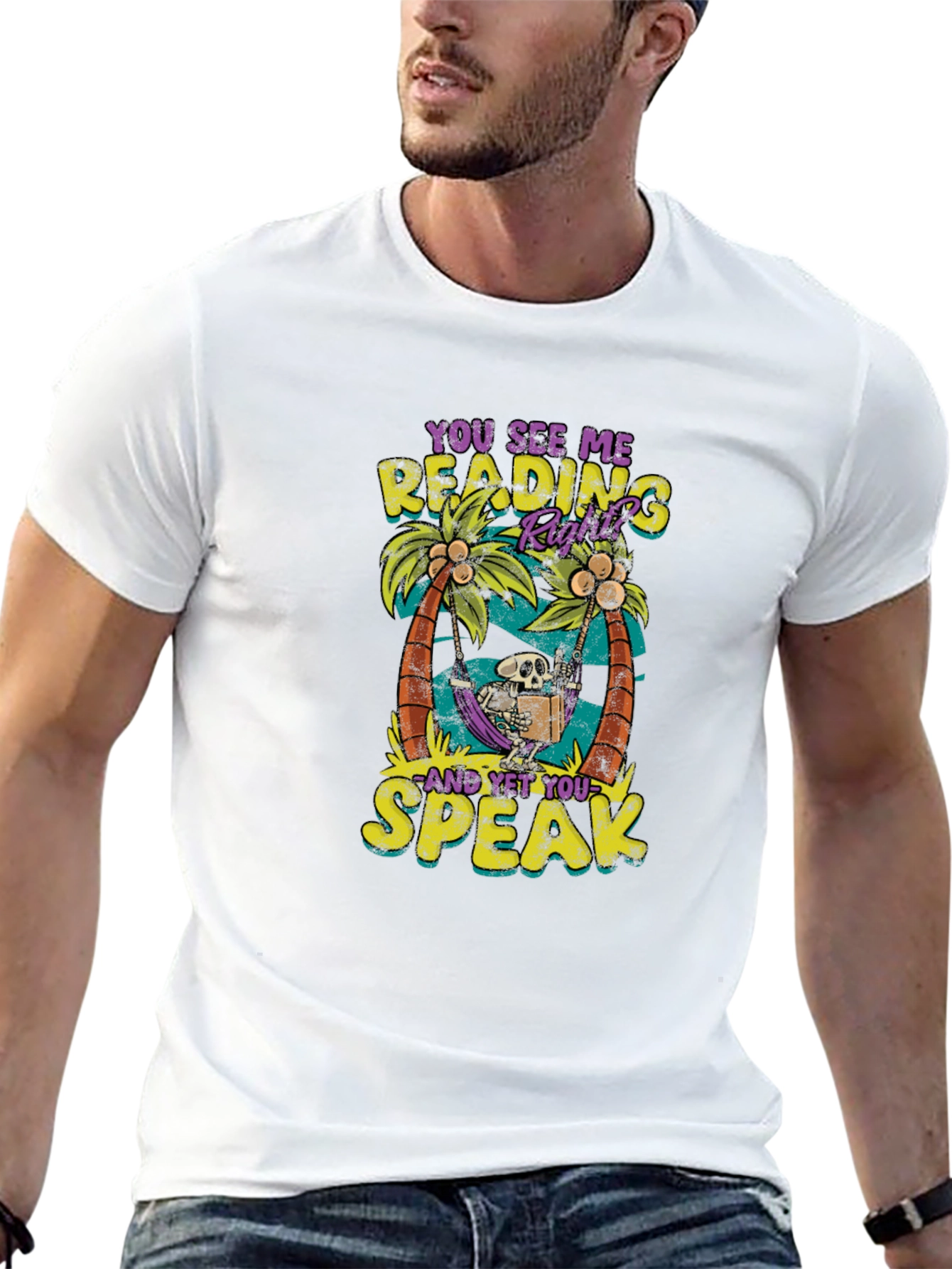 Funny Skeleton Reading T-Shirt