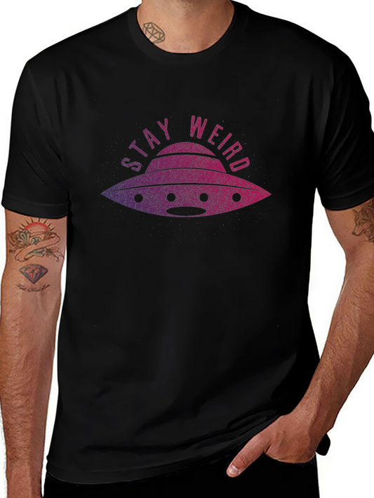 Stay Weird Alien Graphic Tee - Soft Cotton Blend