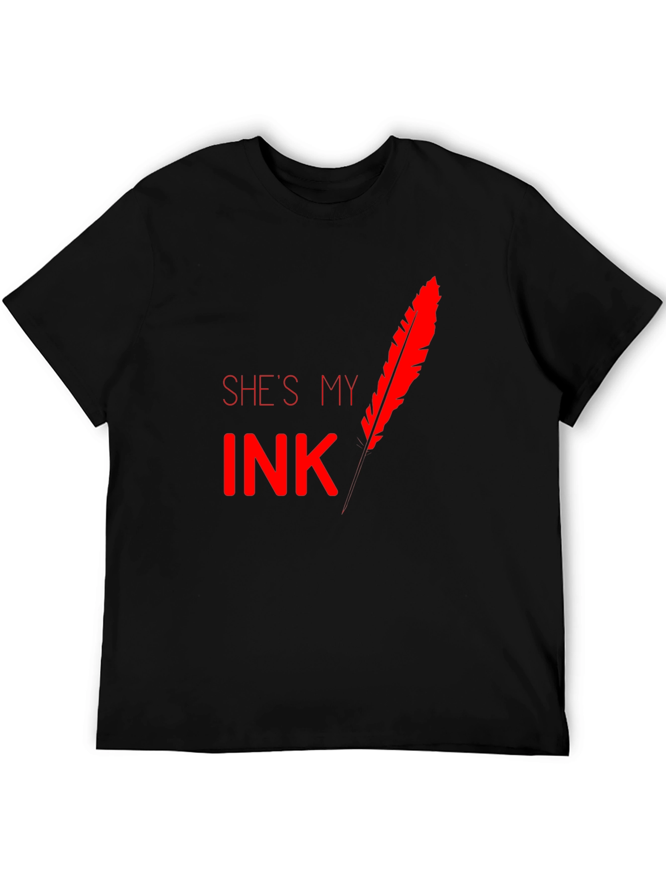 Shes My Ink Feather Graphic T-Shirt