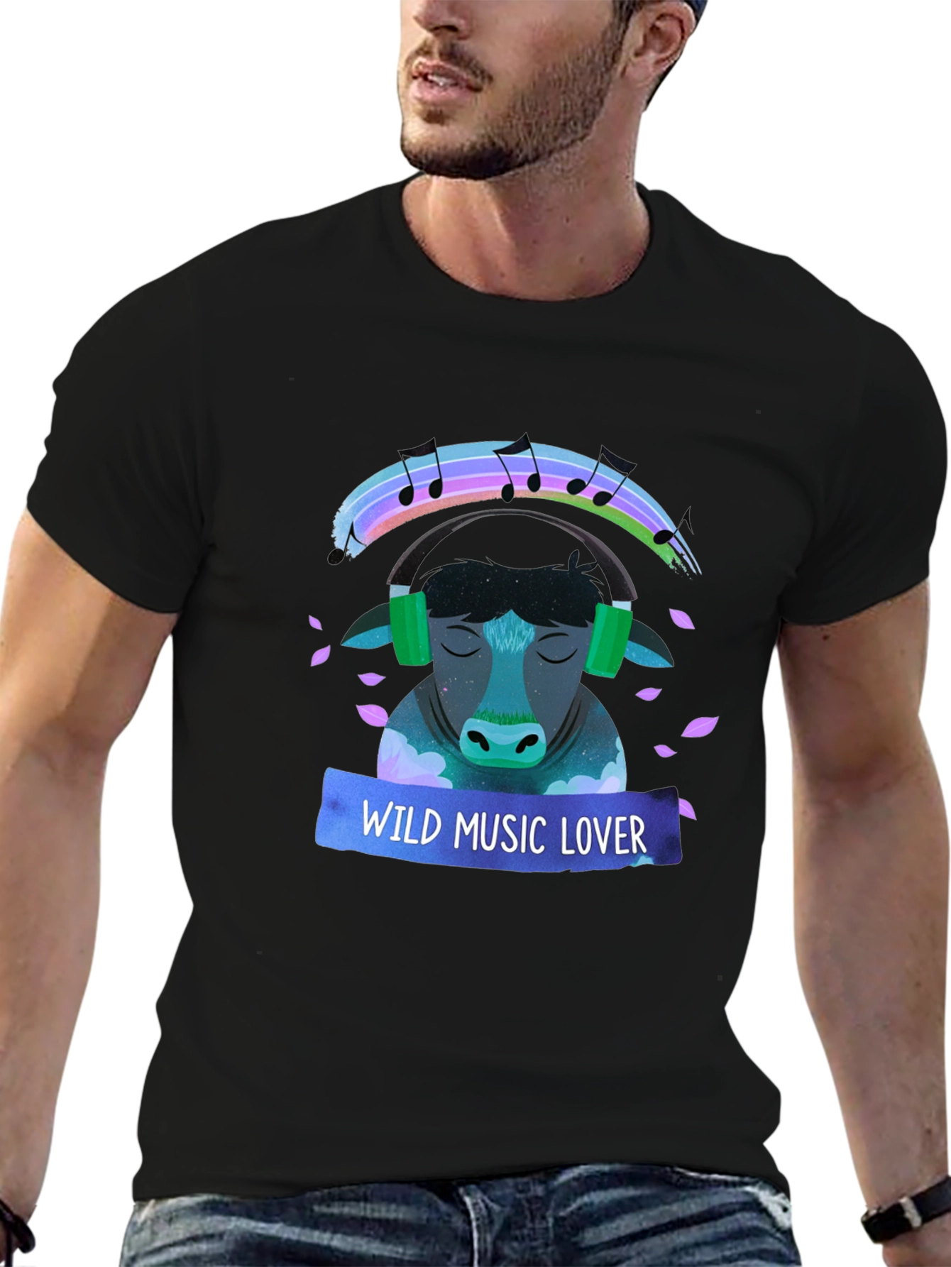 Wild Music Lover Graphic T-Shirt