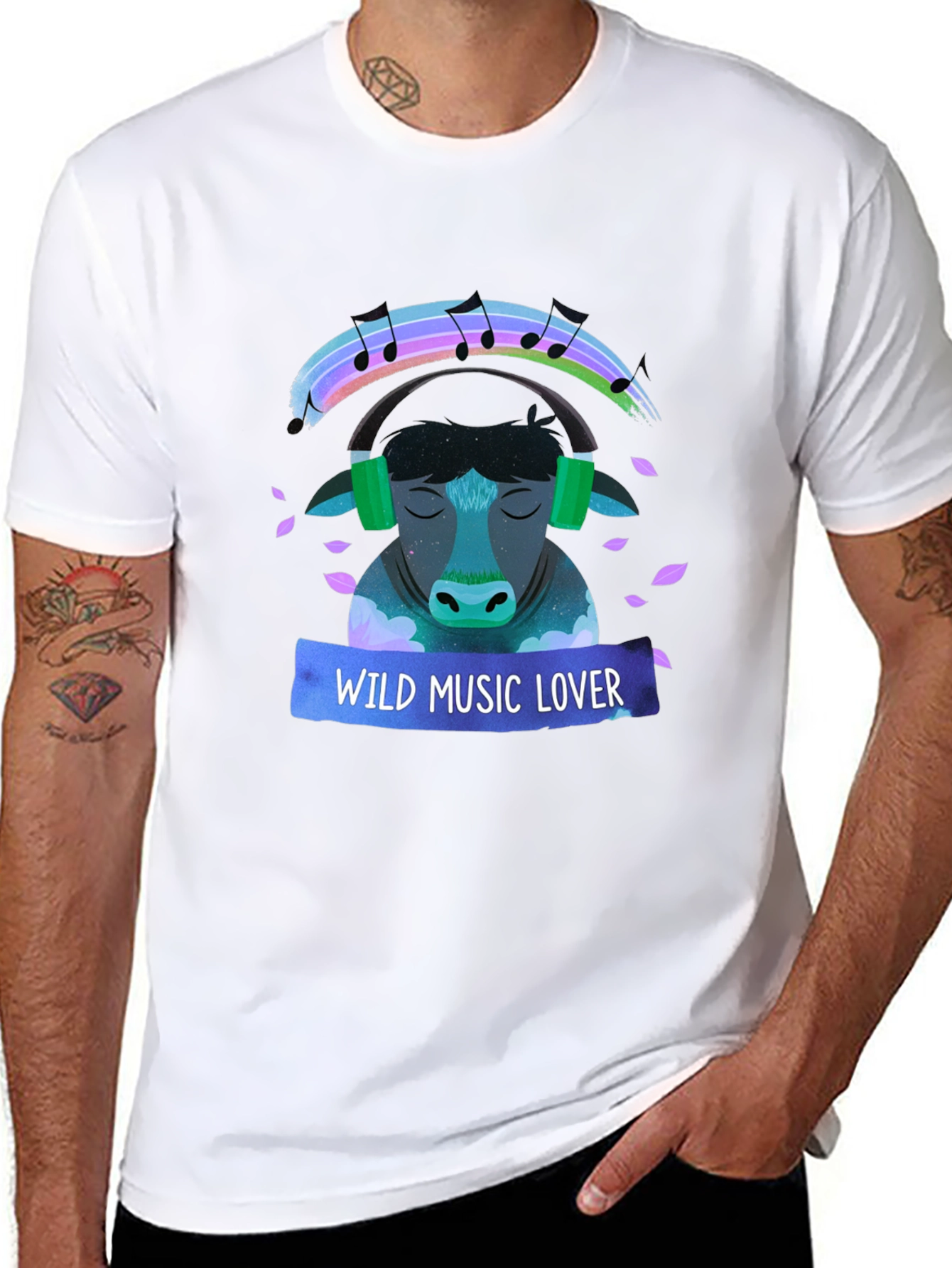 Wild Music Lover Graphic T-Shirt