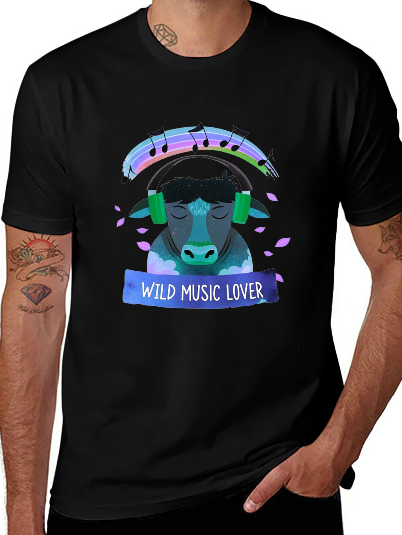 Wild Music Lover Graphic T-Shirt