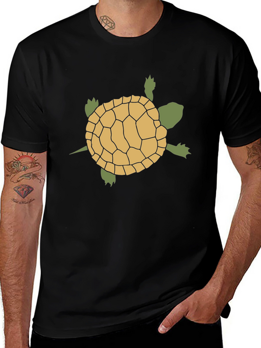 Turtle Graphic Tee - Black Cotton T-Shirt