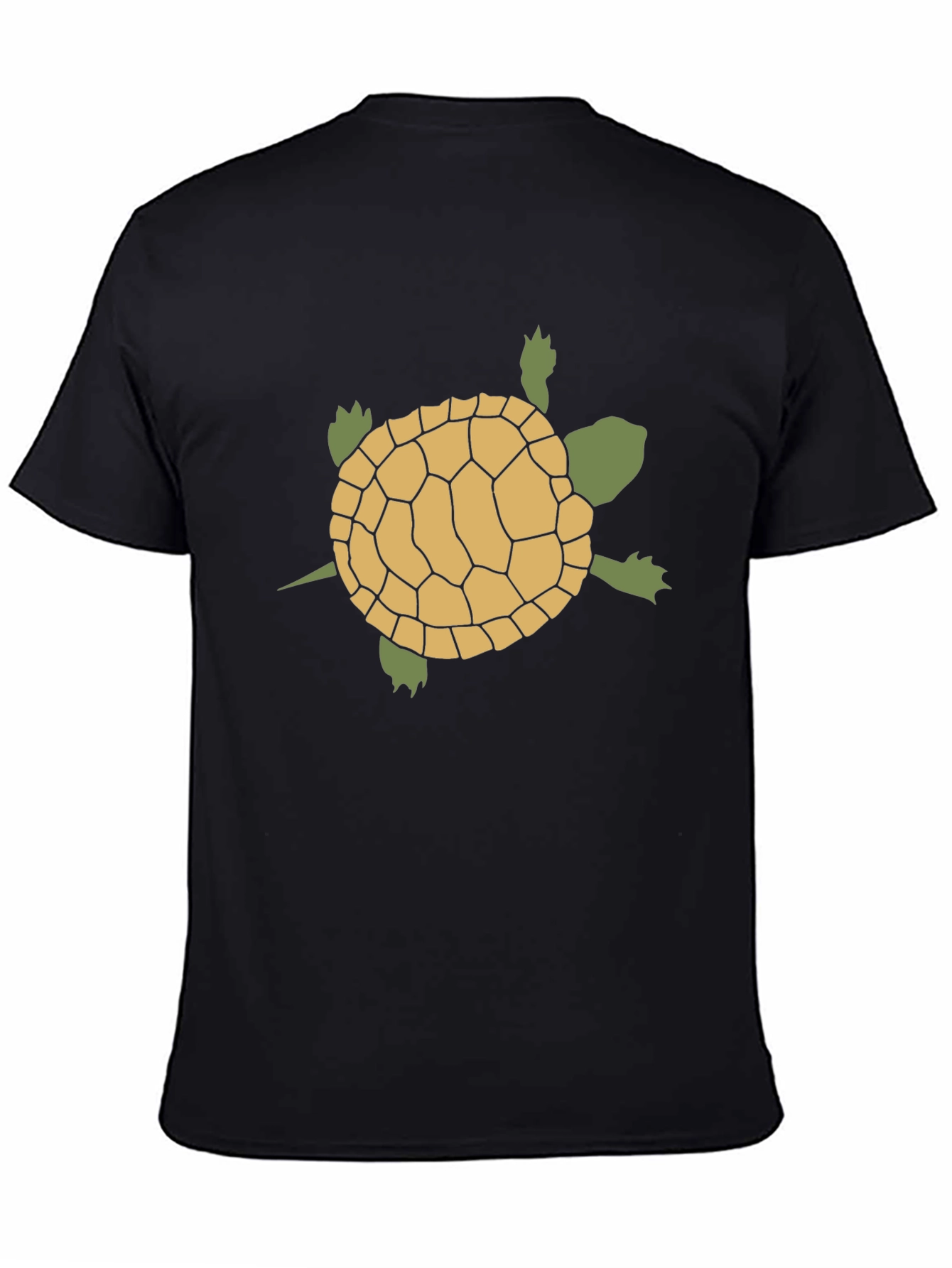 Turtle Graphic Tee - Black Cotton T-Shirt