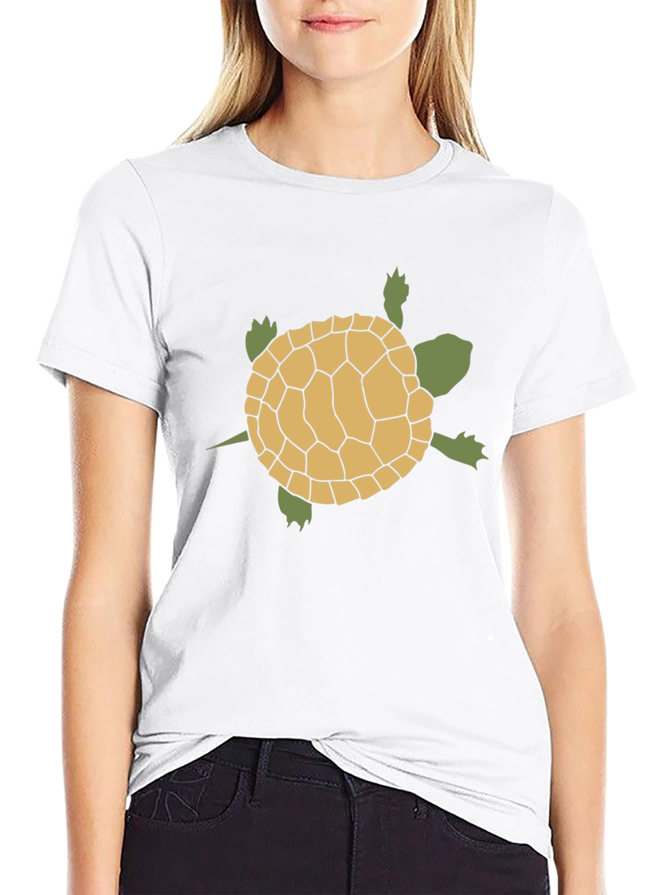 Turtle Graphic Tee - Black Cotton T-Shirt