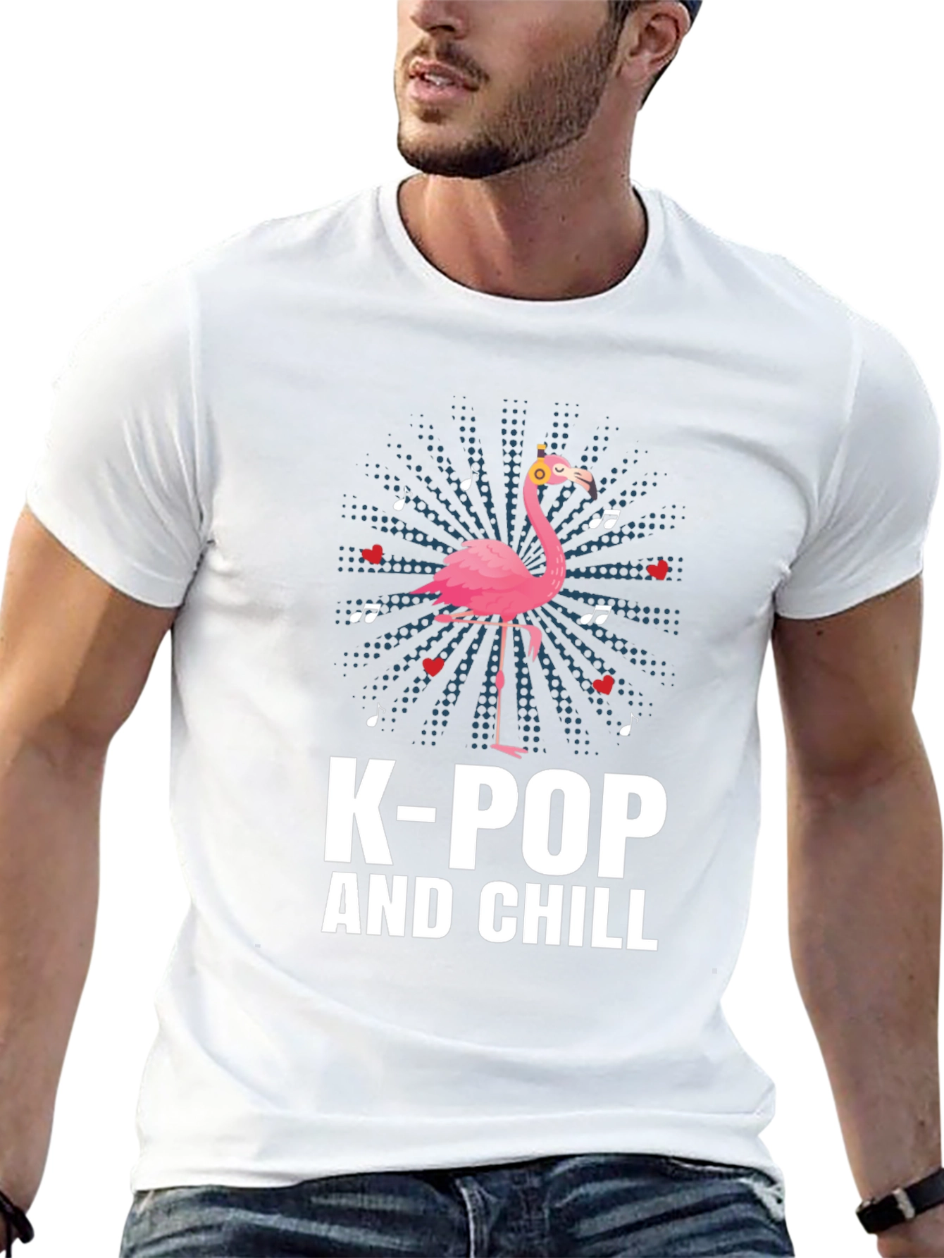 K-Pop and Chill Flamingo T-Shirt