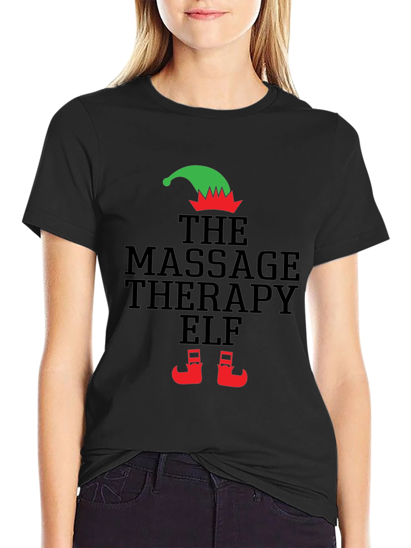 Massage Therapy Elf Christmas T-Shirt