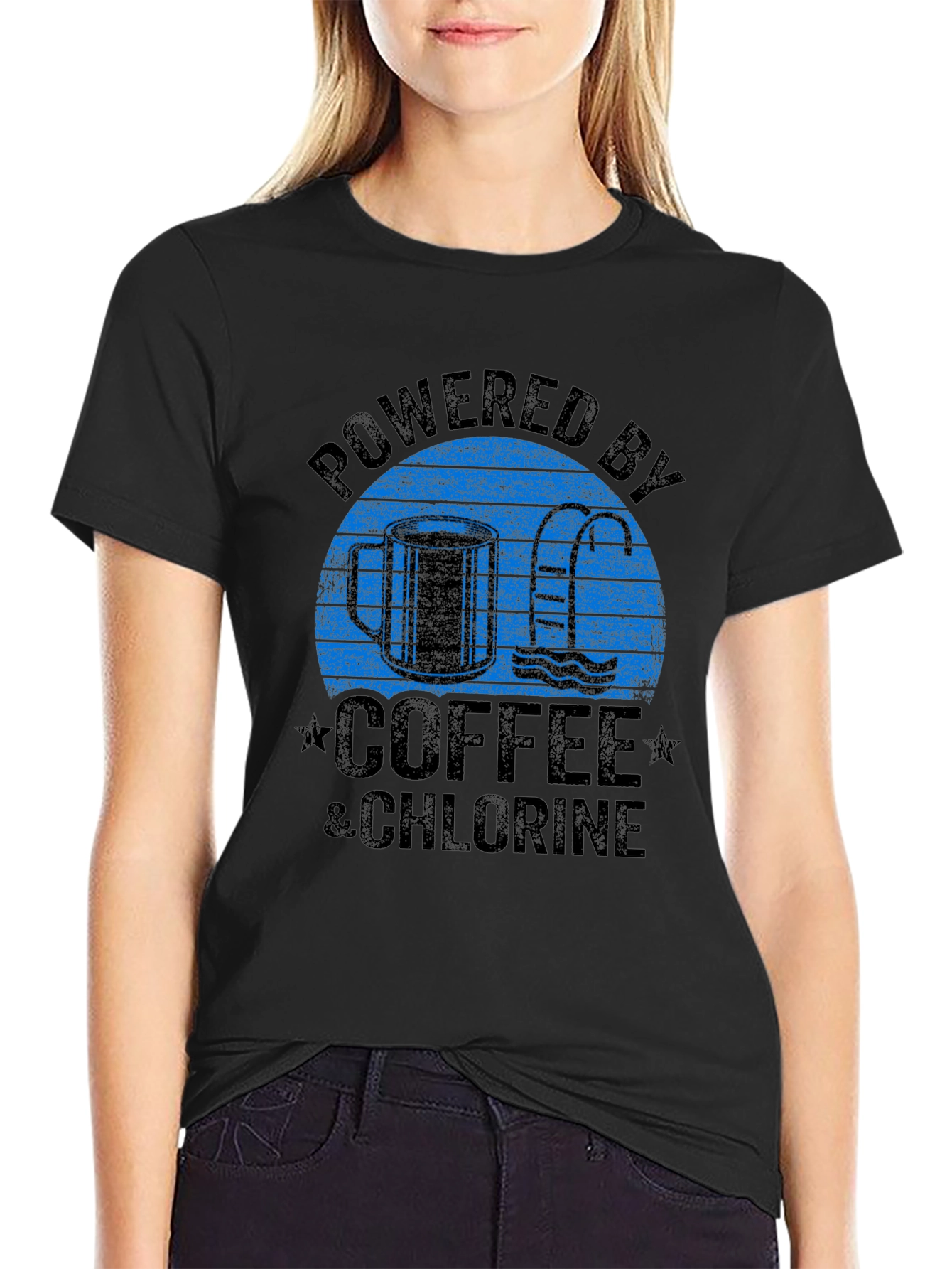 Powered by Coffee & Chlorine Graphic T-Shirt