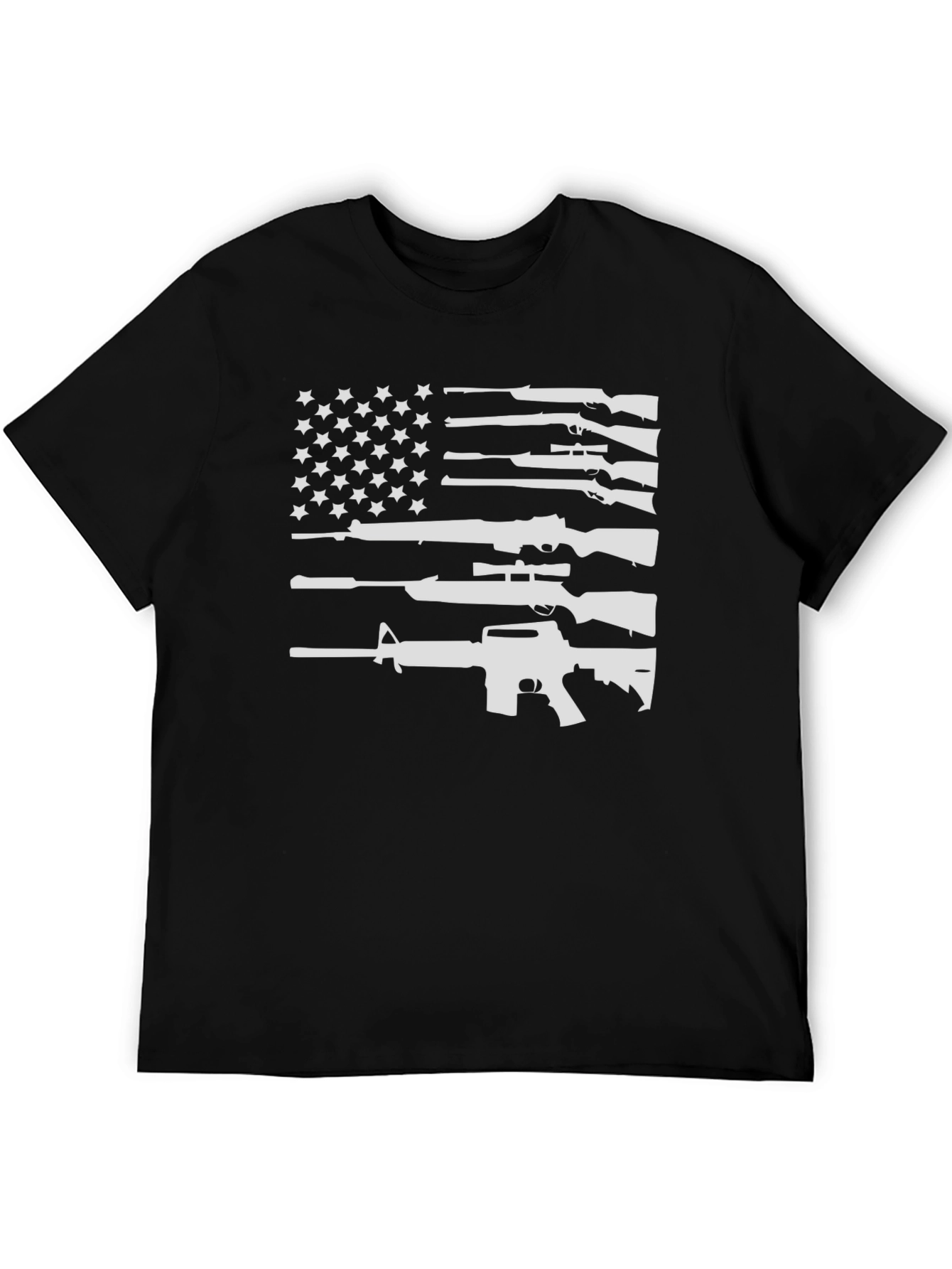 Guns & Stars T-Shirt - American Flag Design