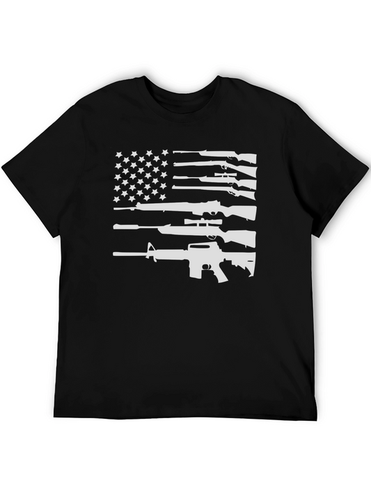 Guns & Stars T-Shirt - American Flag Design