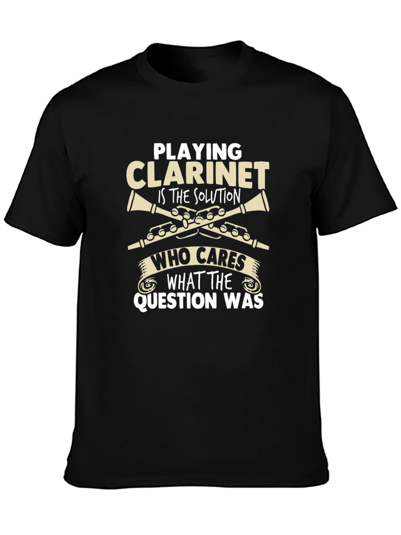 Clarine Playing Is The Solution Novelty Graphic T-Shirt