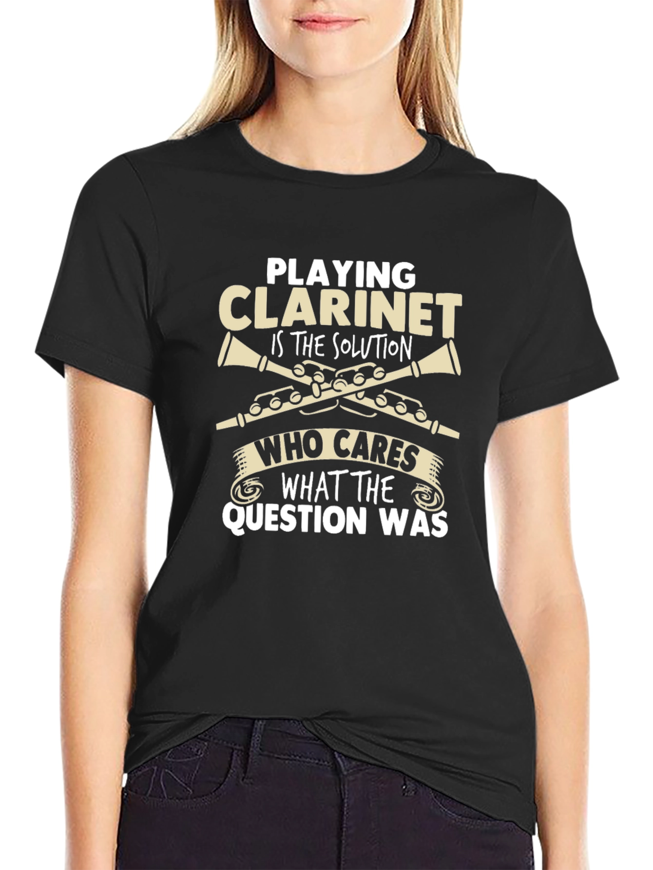 Clarine Playing Is The Solution Novelty Graphic T-Shirt