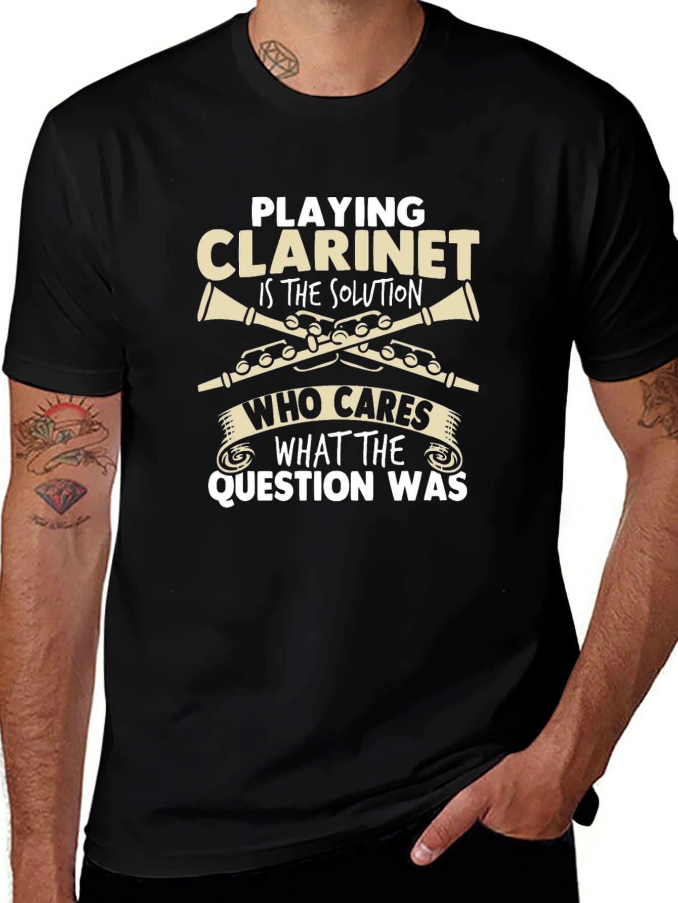 Clarine Playing Is The Solution Novelty Graphic T-Shirt