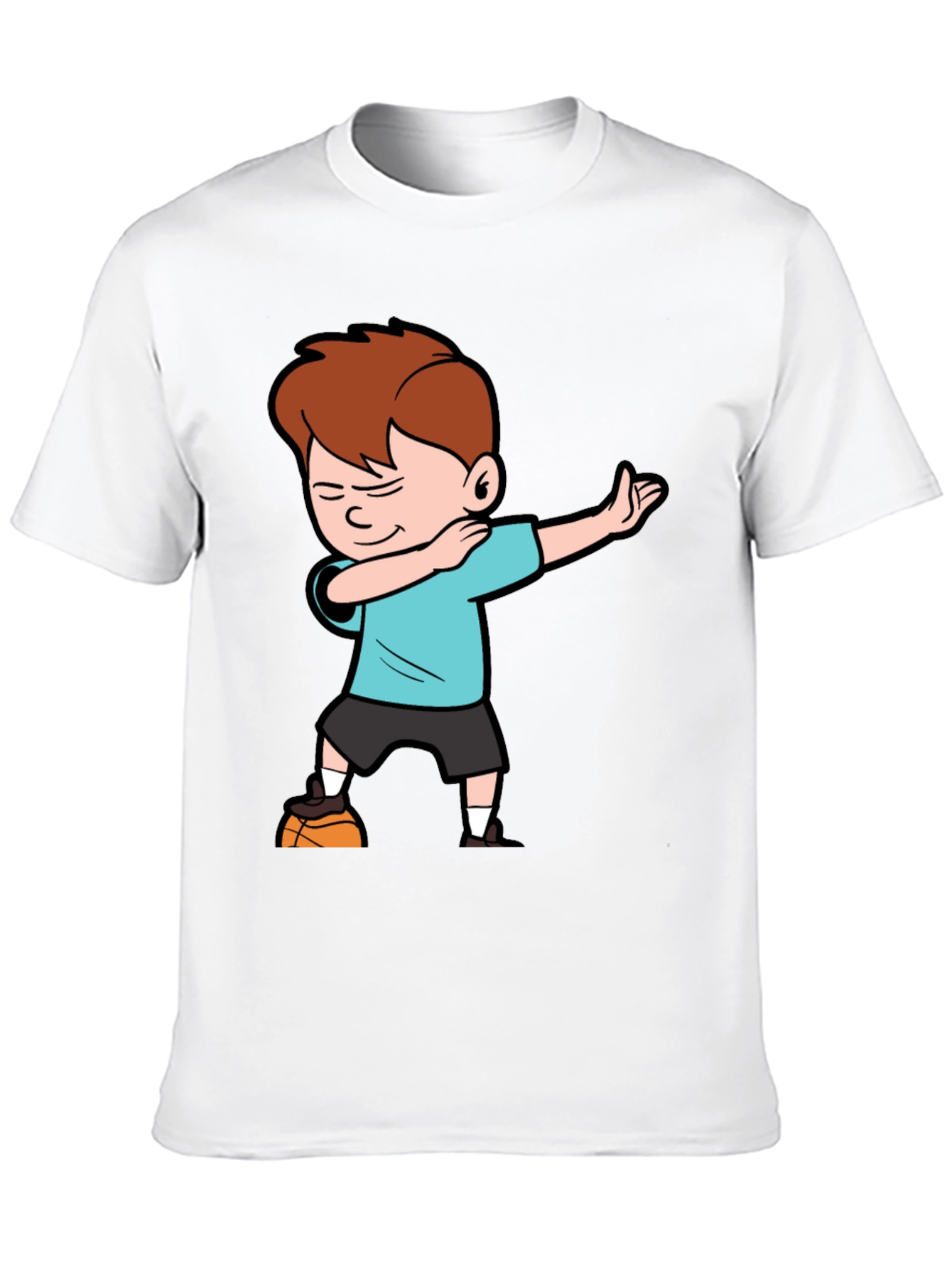 Dabbing Boy on Basketball Graphic T-Shirt