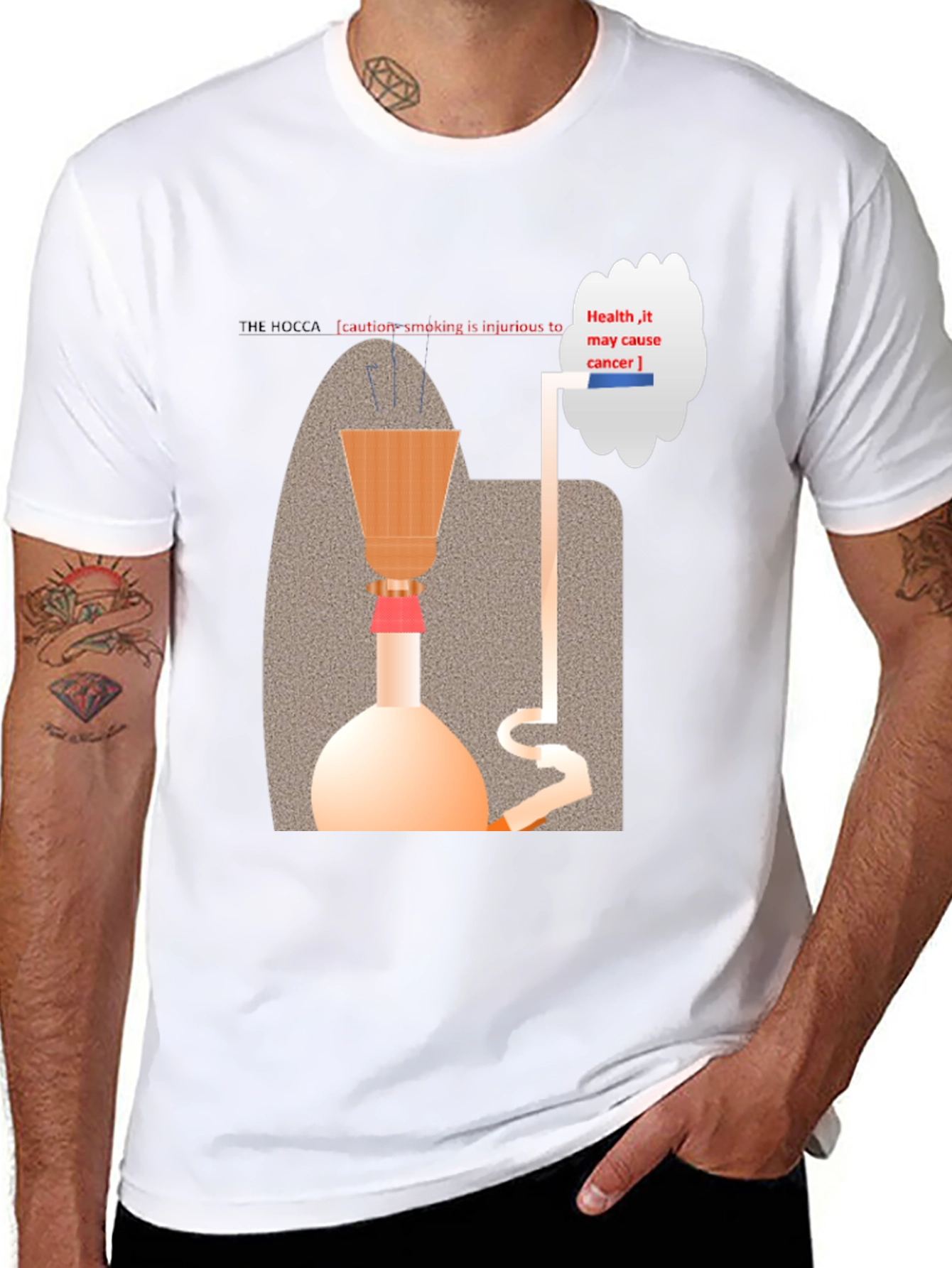 Hookah Warning T-Shirt - Health Hazard Design