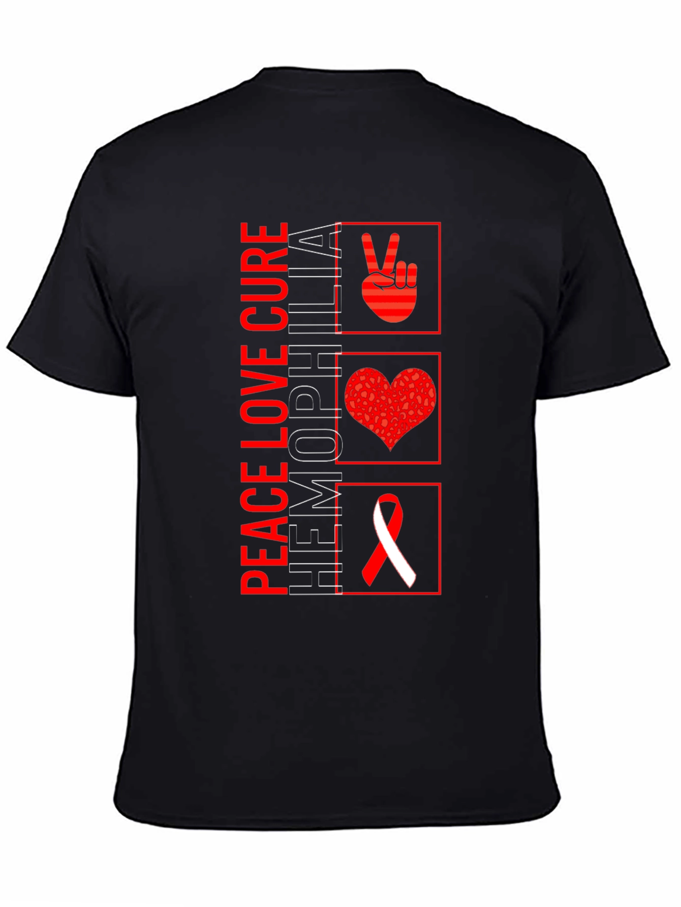 Peace Love Cure Hemophilia Awareness T-Shirt
