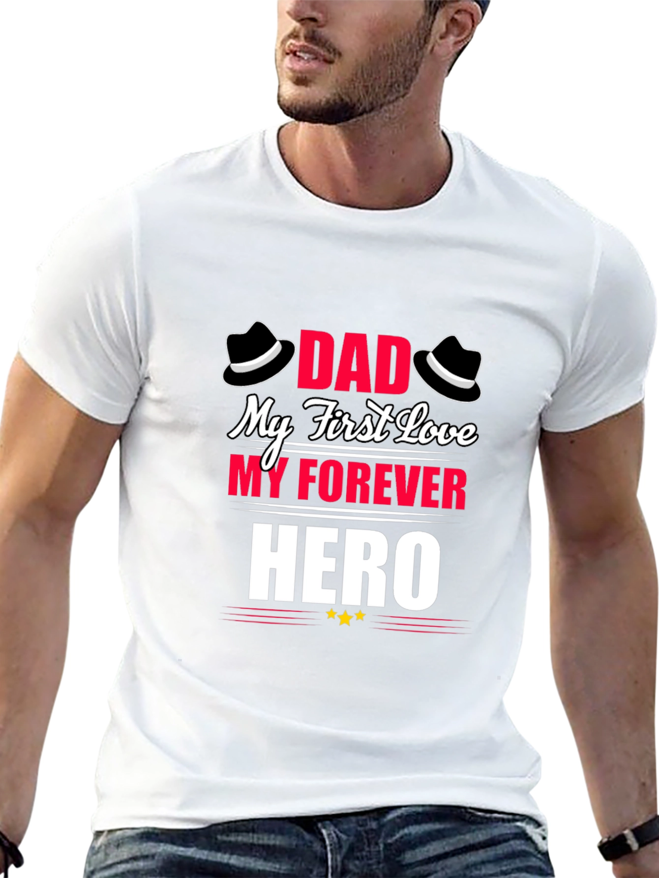 Dad My First Love Hero Graphic T-Shirt
