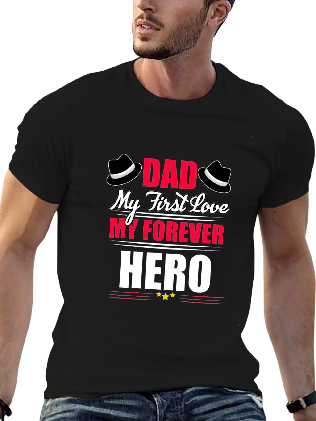 Dad My First Love Hero Graphic T-Shirt