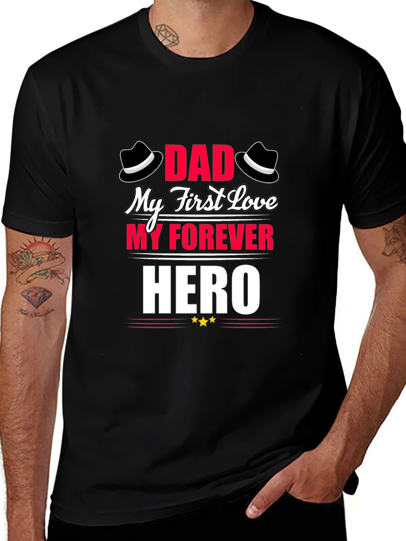 Dad My First Love Hero Graphic T-Shirt