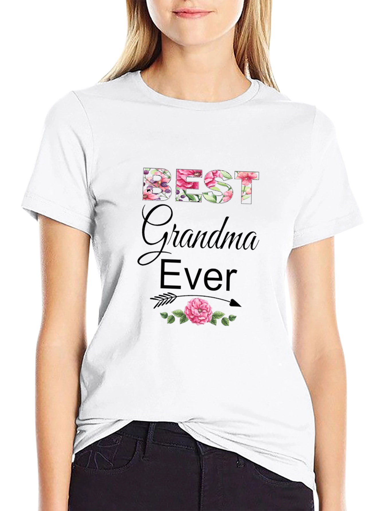 Best Grandma Ever Floral T-Shirt