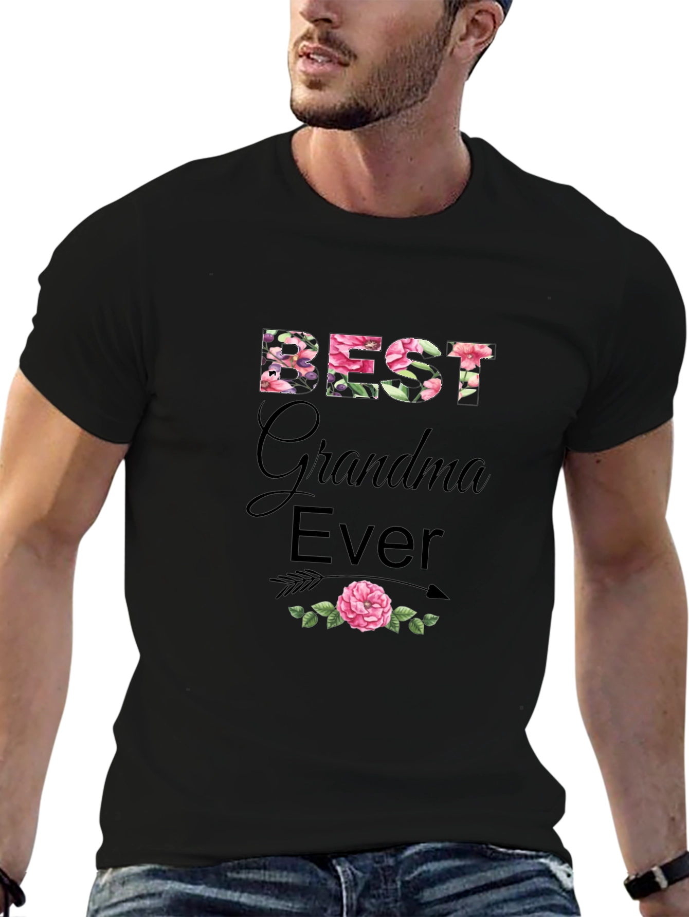 Best Grandma Ever Floral T-Shirt