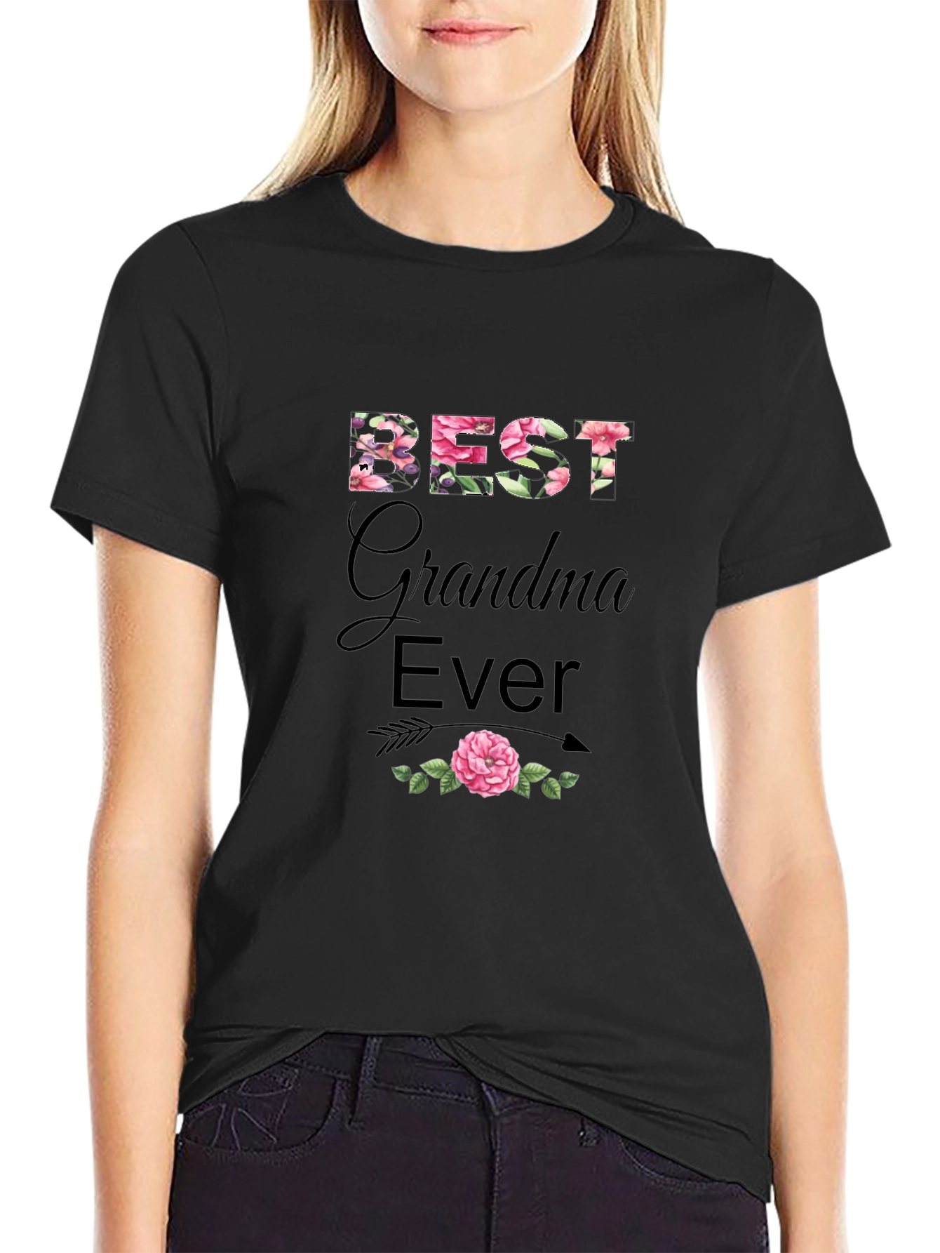 Best Grandma Ever Floral T-Shirt