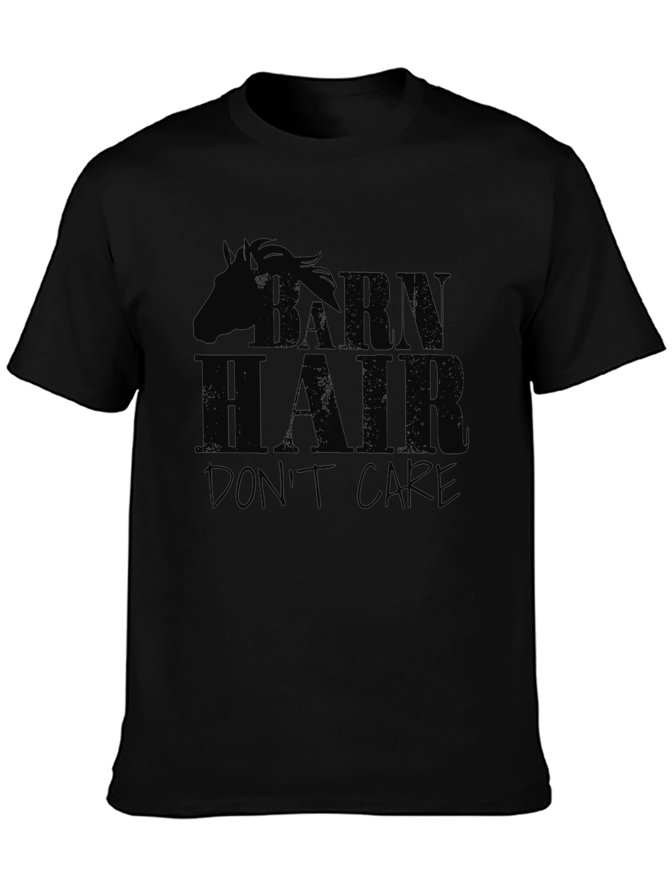 Barn Hair Dont Care Black T-Shirt
