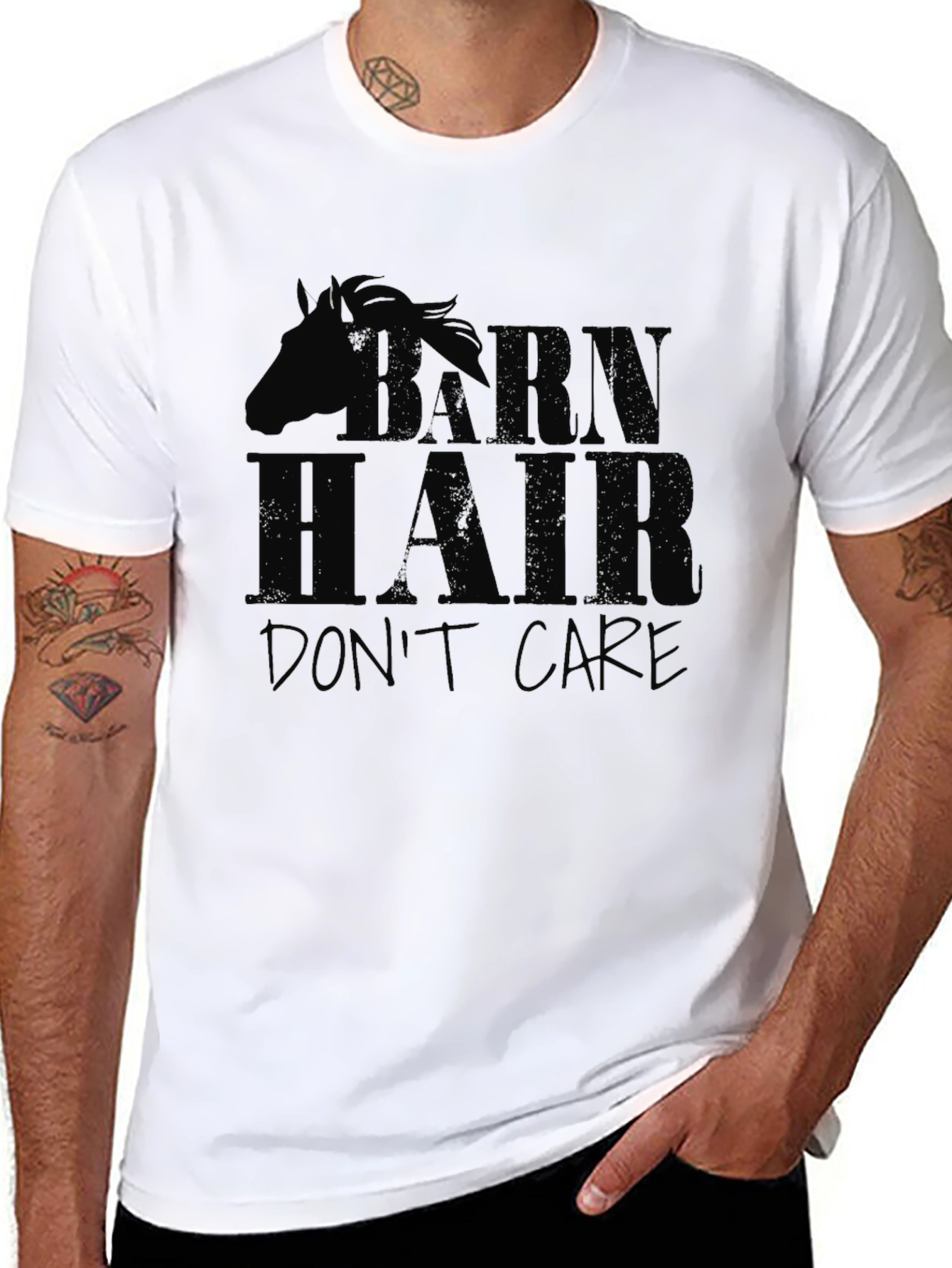 Barn Hair Dont Care Black T-Shirt