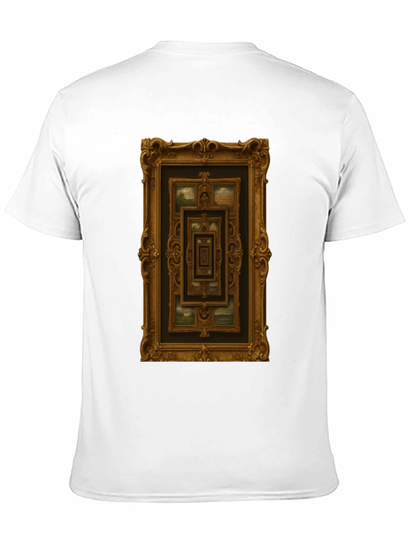Ornate Picture Frame Pattern Graphic Tee
