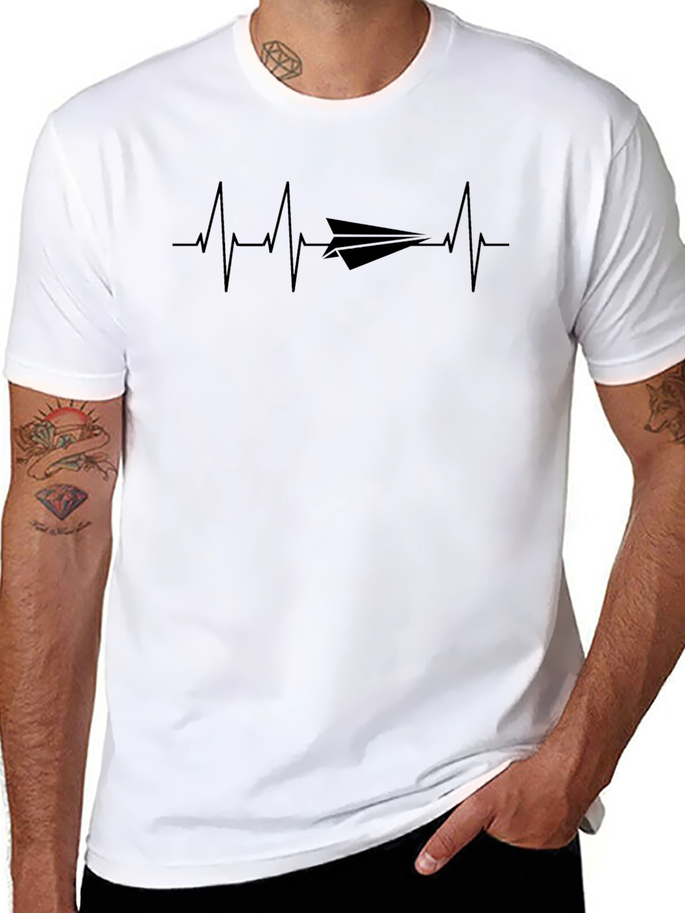 Paper Airplane Heartbeat T-Shirt