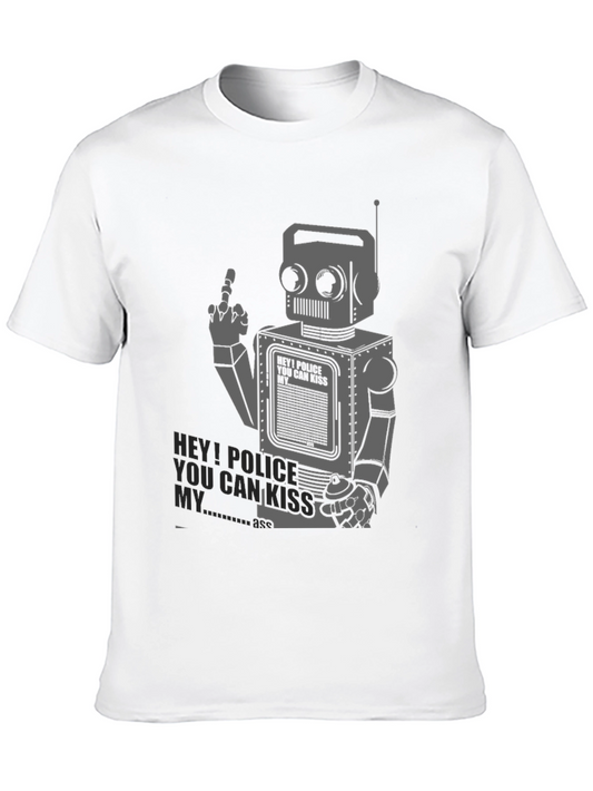 Robot Rebellion Tee - Middle Finger Graphic T-Shirt