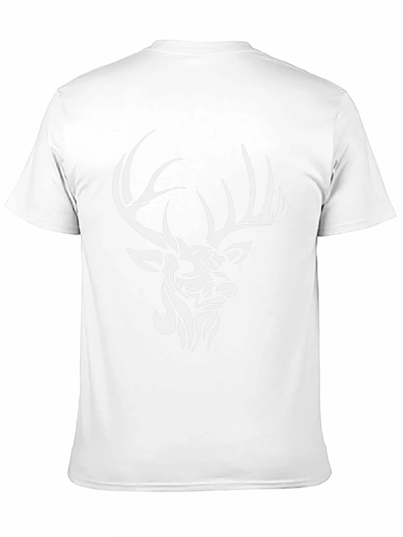 Tribal Deer Graphic T-Shirt - Stylish Black Tee