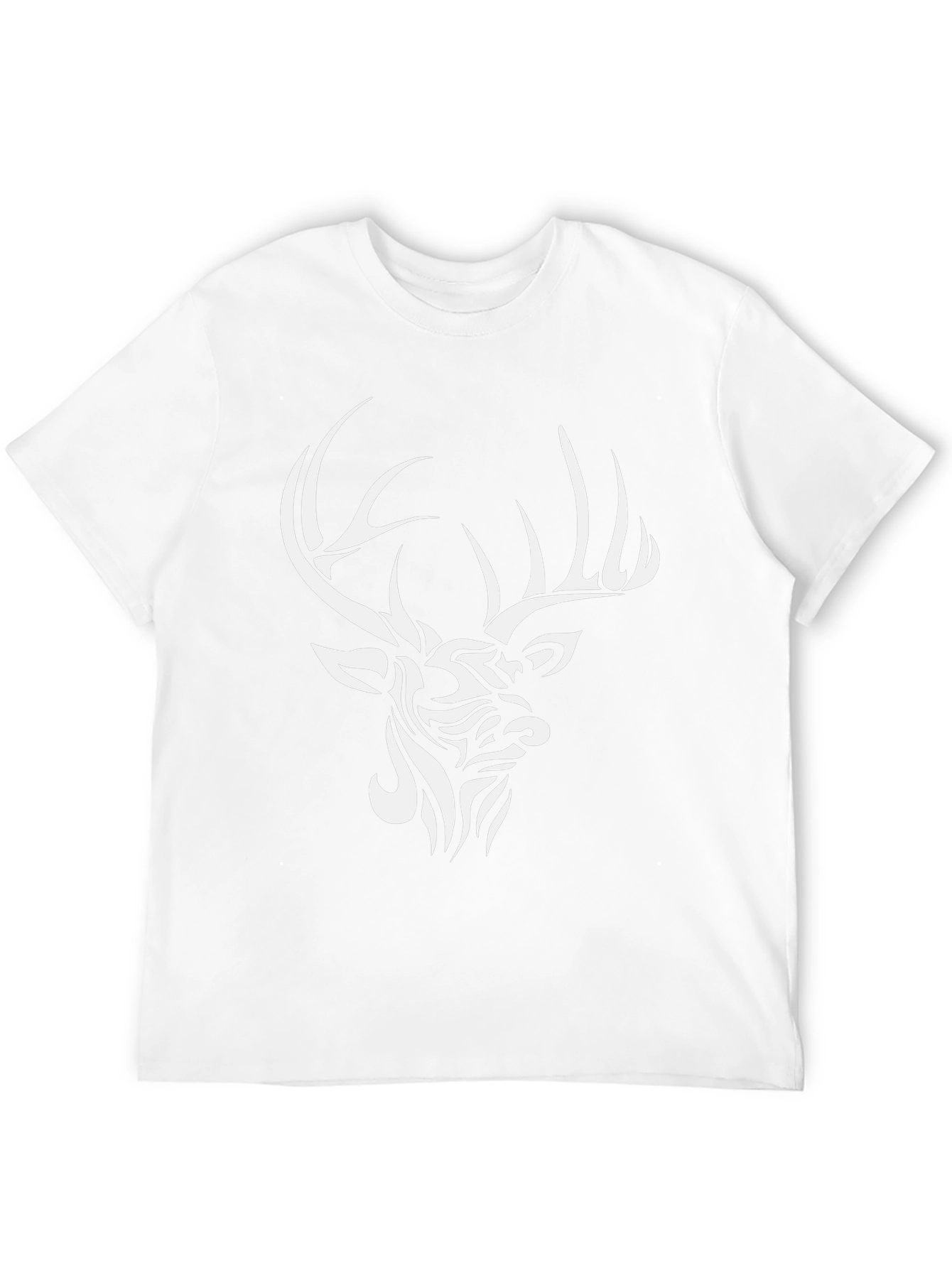 Tribal Deer Graphic T-Shirt - Stylish Black Tee