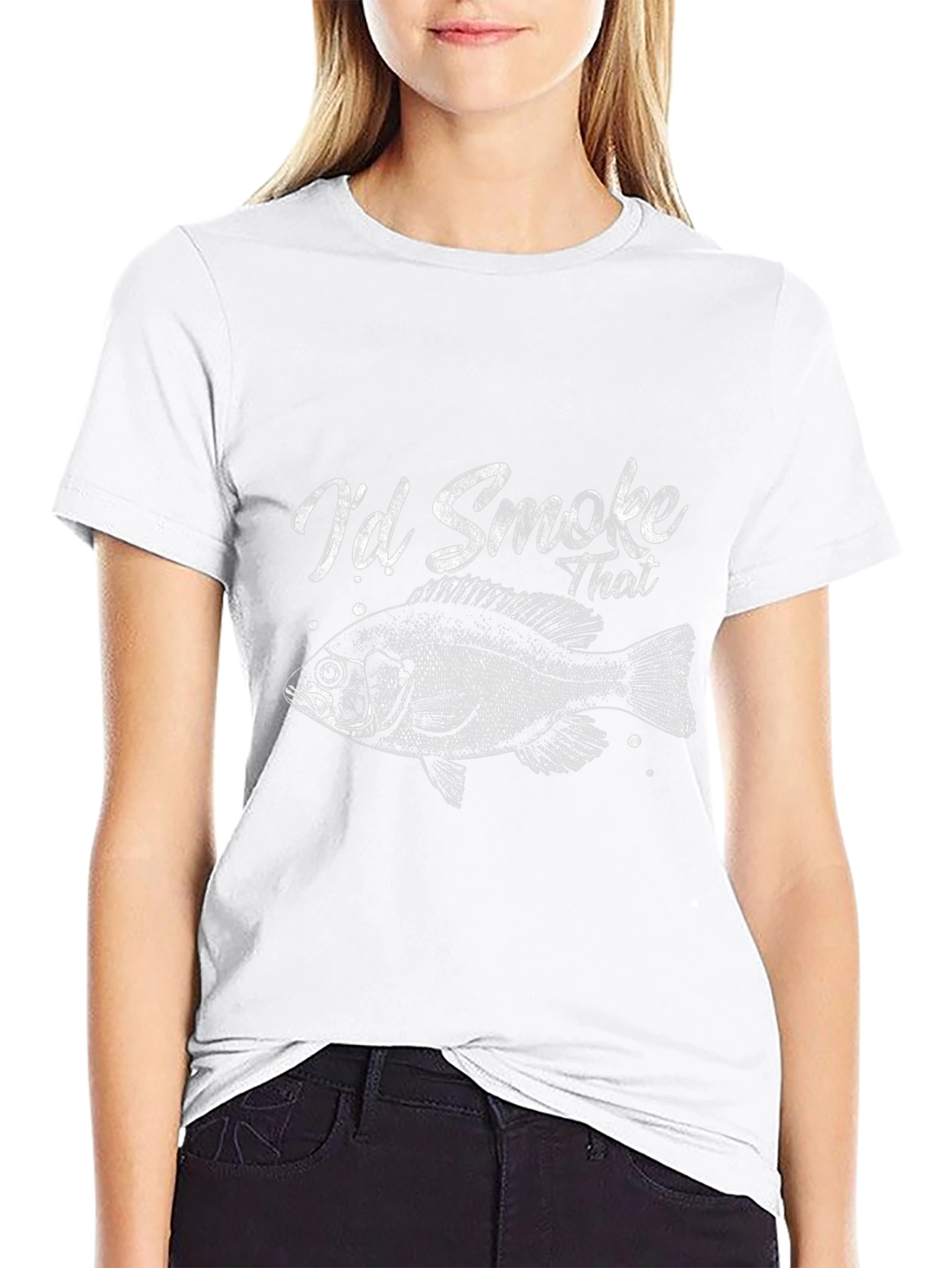 Id Smoke That Fish Graphic Tee - Black