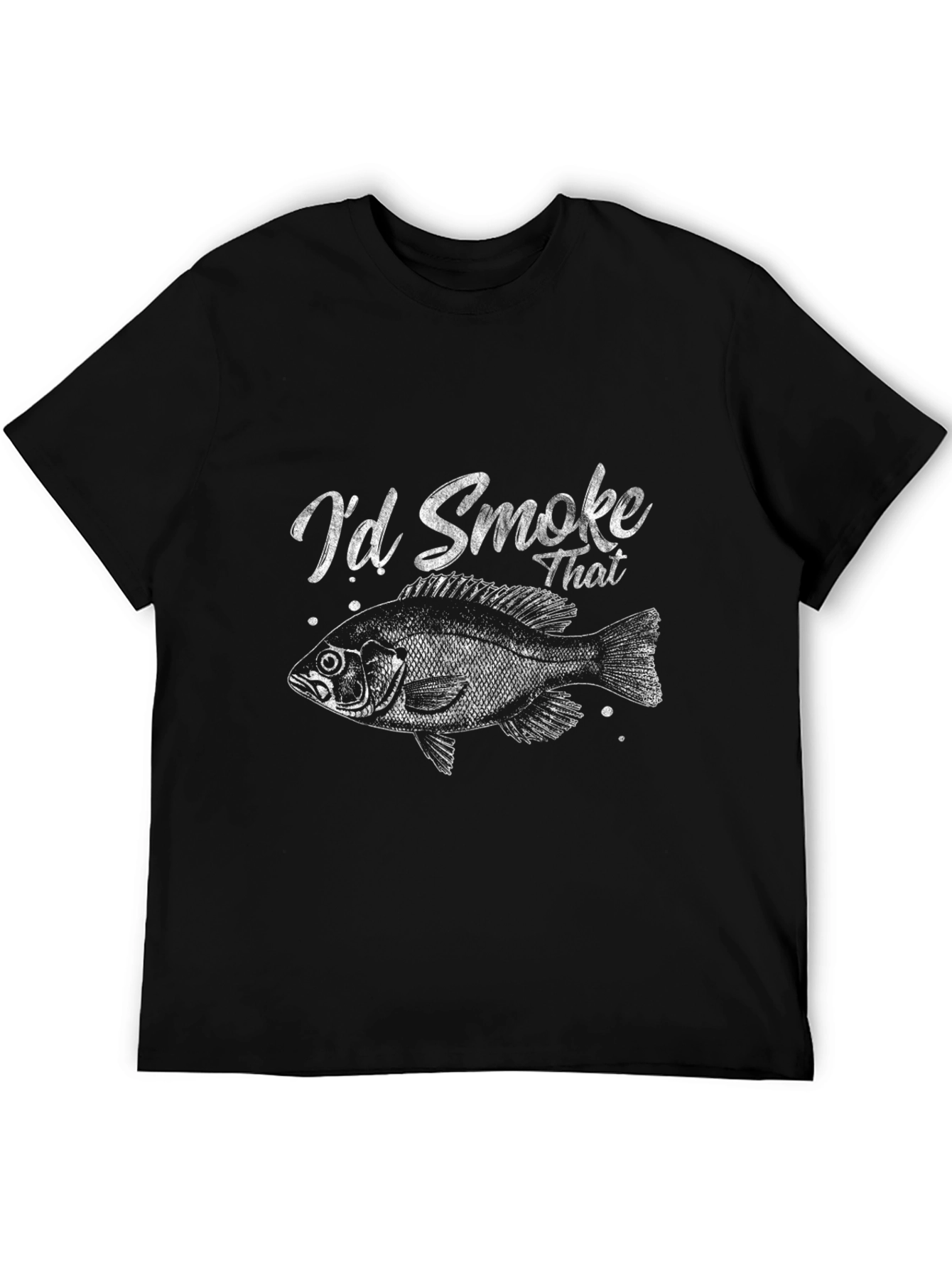 Id Smoke That Fish Graphic Tee - Black