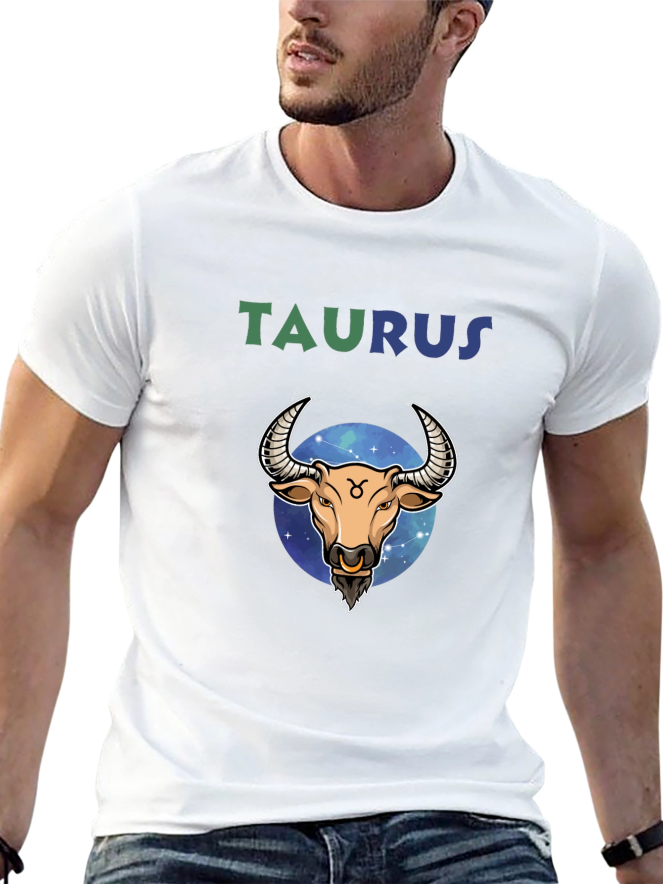 Taurus Zodiac T-Shirt - Bull Constellation Design
