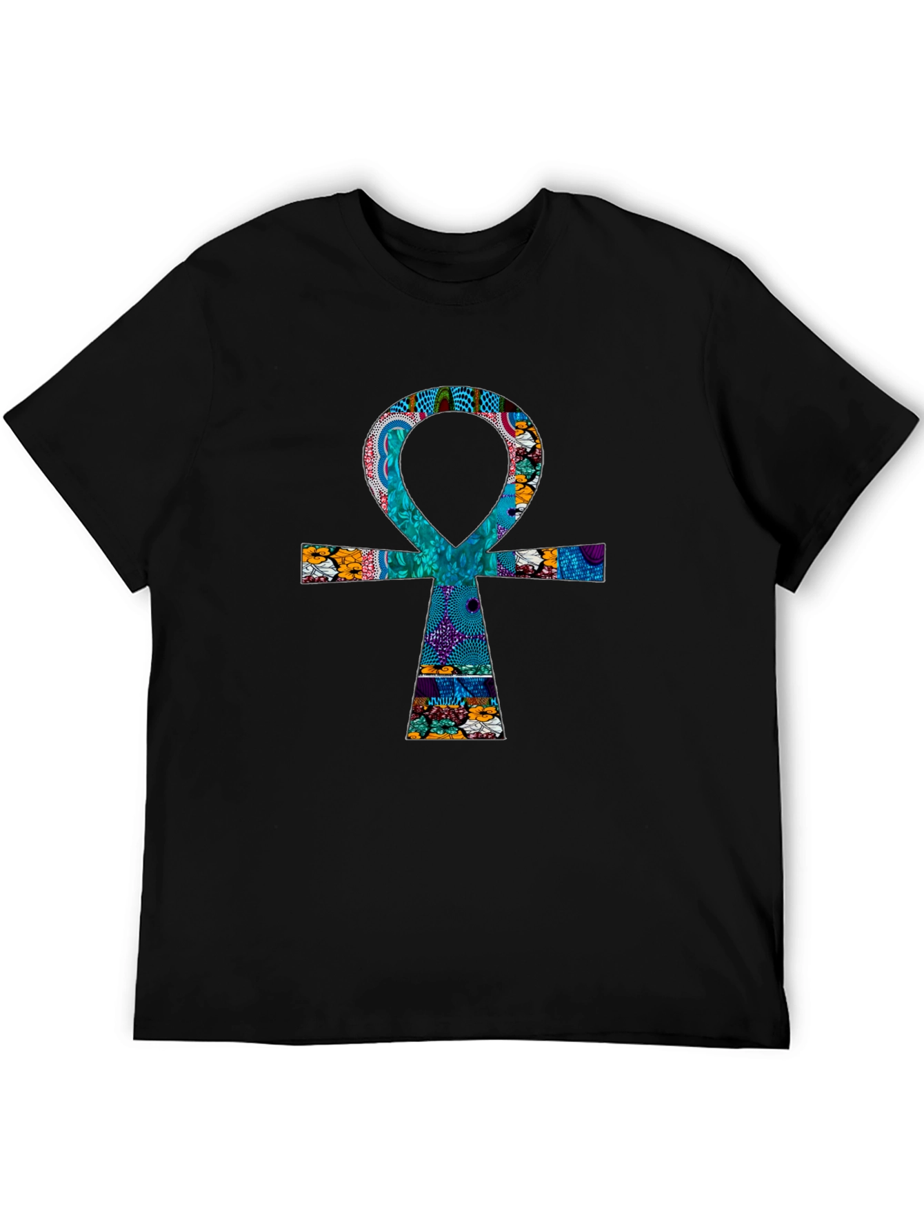 Ankh Cross Graphic Print T-Shirt