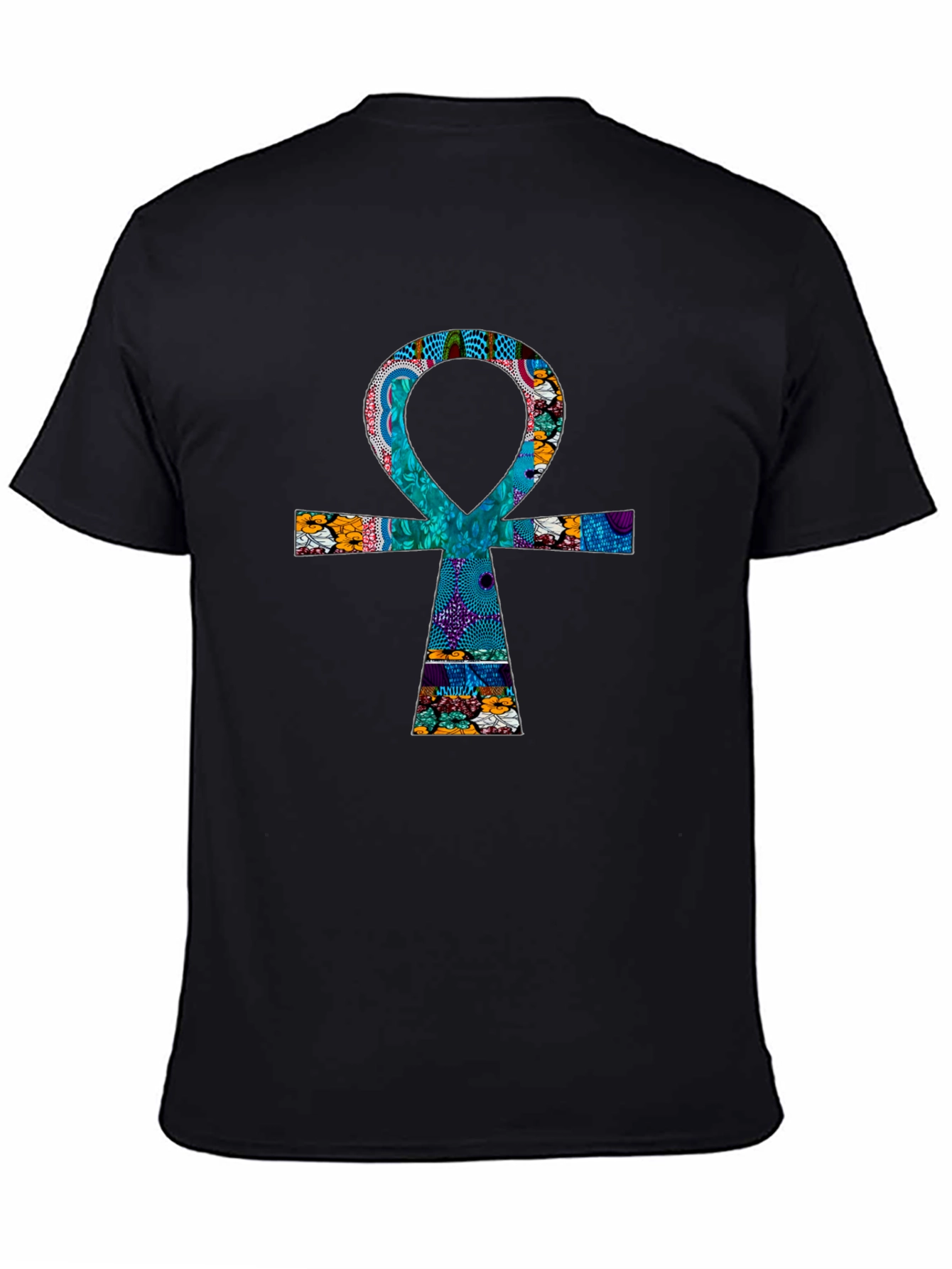 Ankh Cross Graphic Print T-Shirt