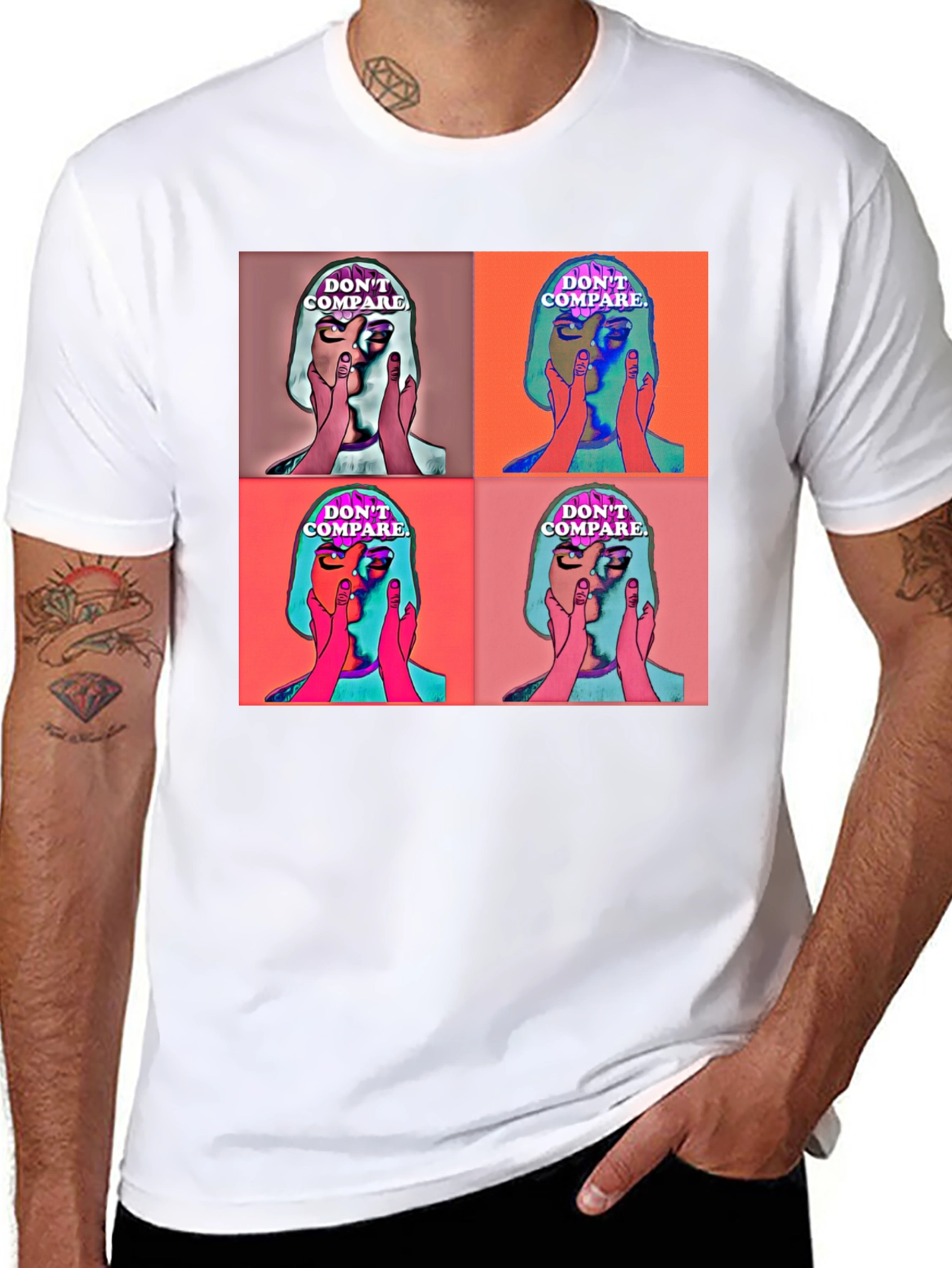 Dont Compare Graphic Print Black T-Shirt