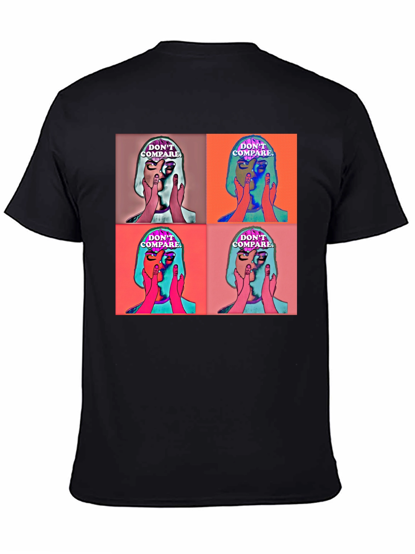 Dont Compare Graphic Print Black T-Shirt