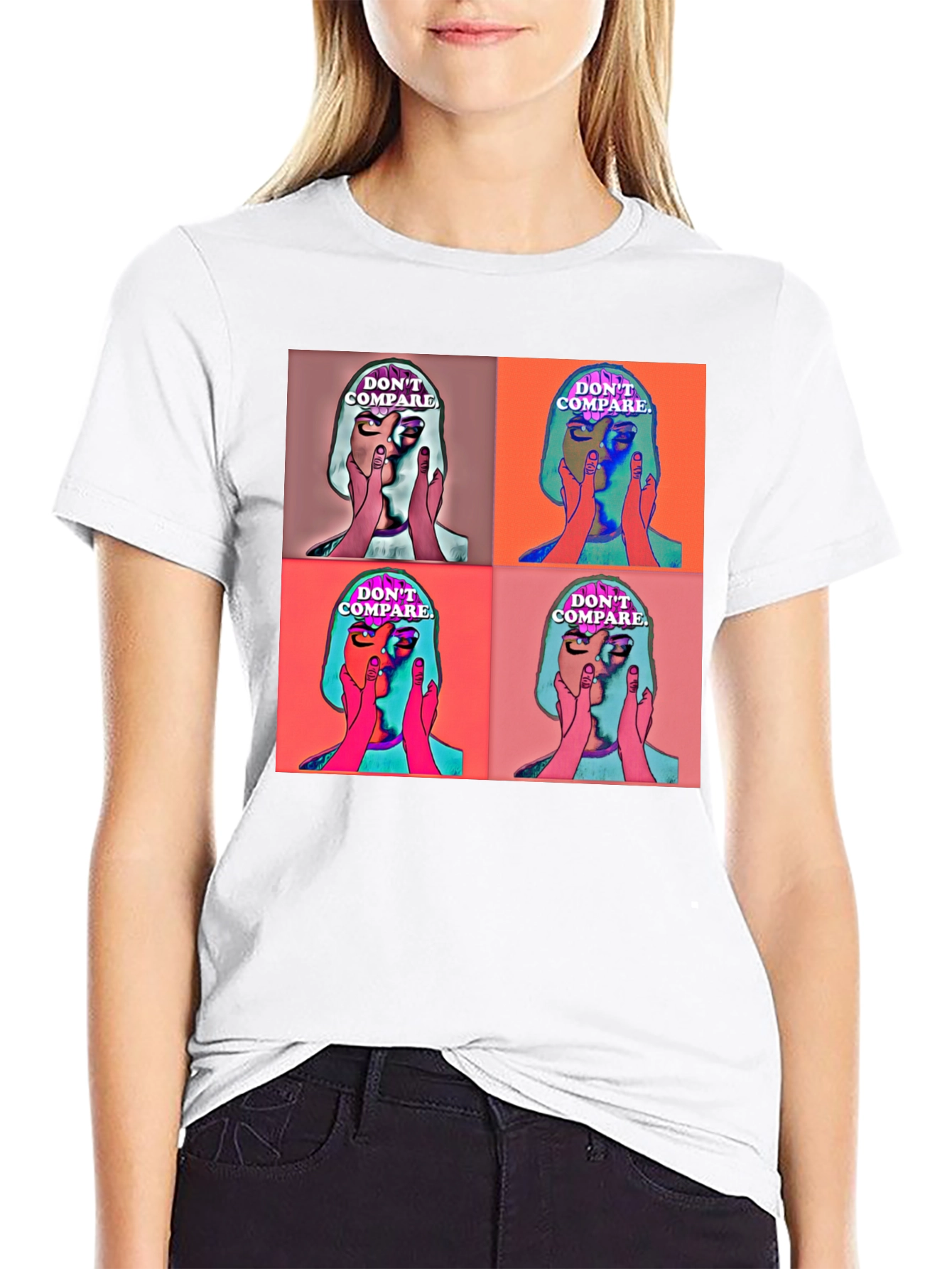 Dont Compare Graphic Print Black T-Shirt