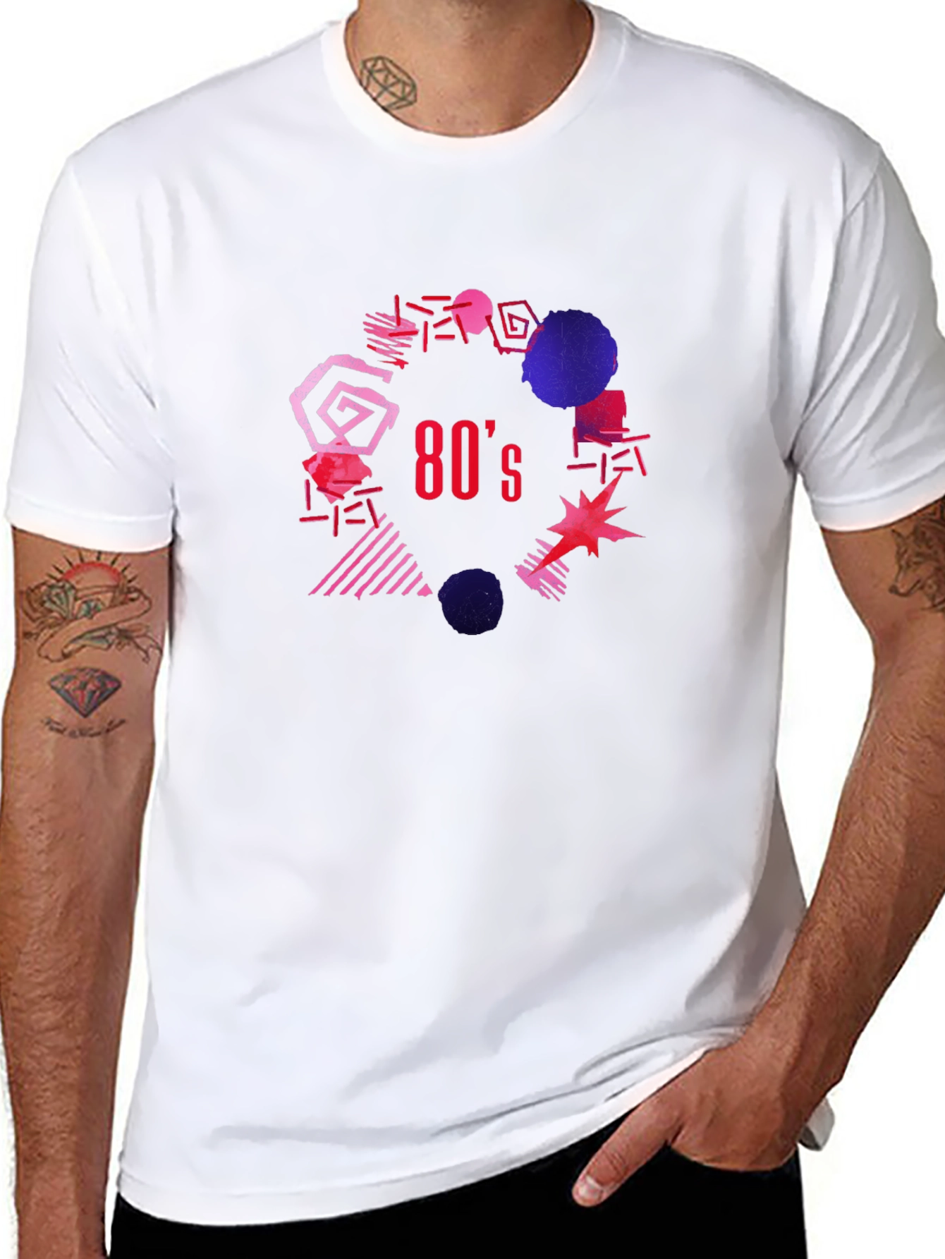 Retro 80s Graphic Tee - Black T-Shirt