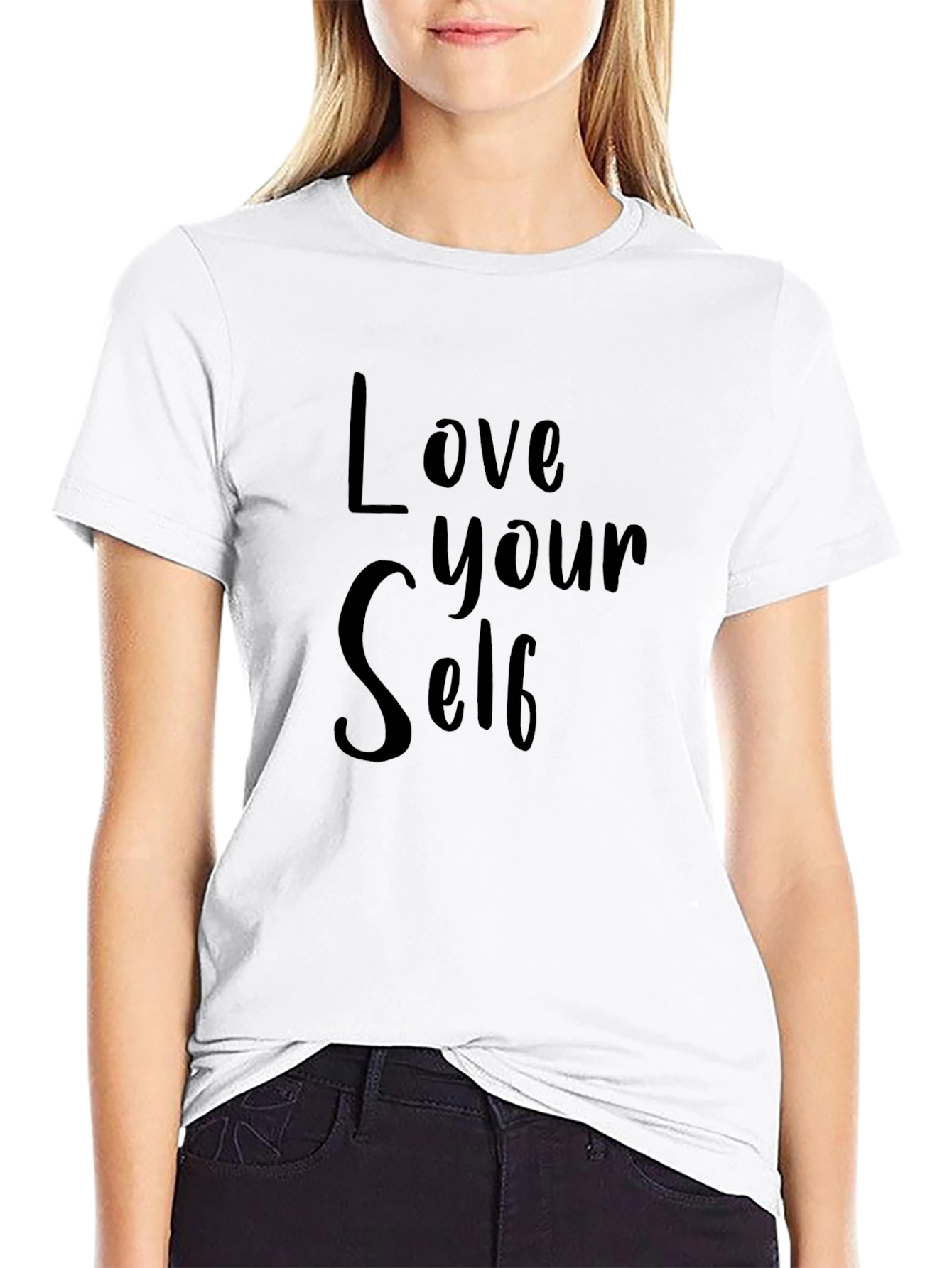 Love Yourself Graphic T-Shirt - Black