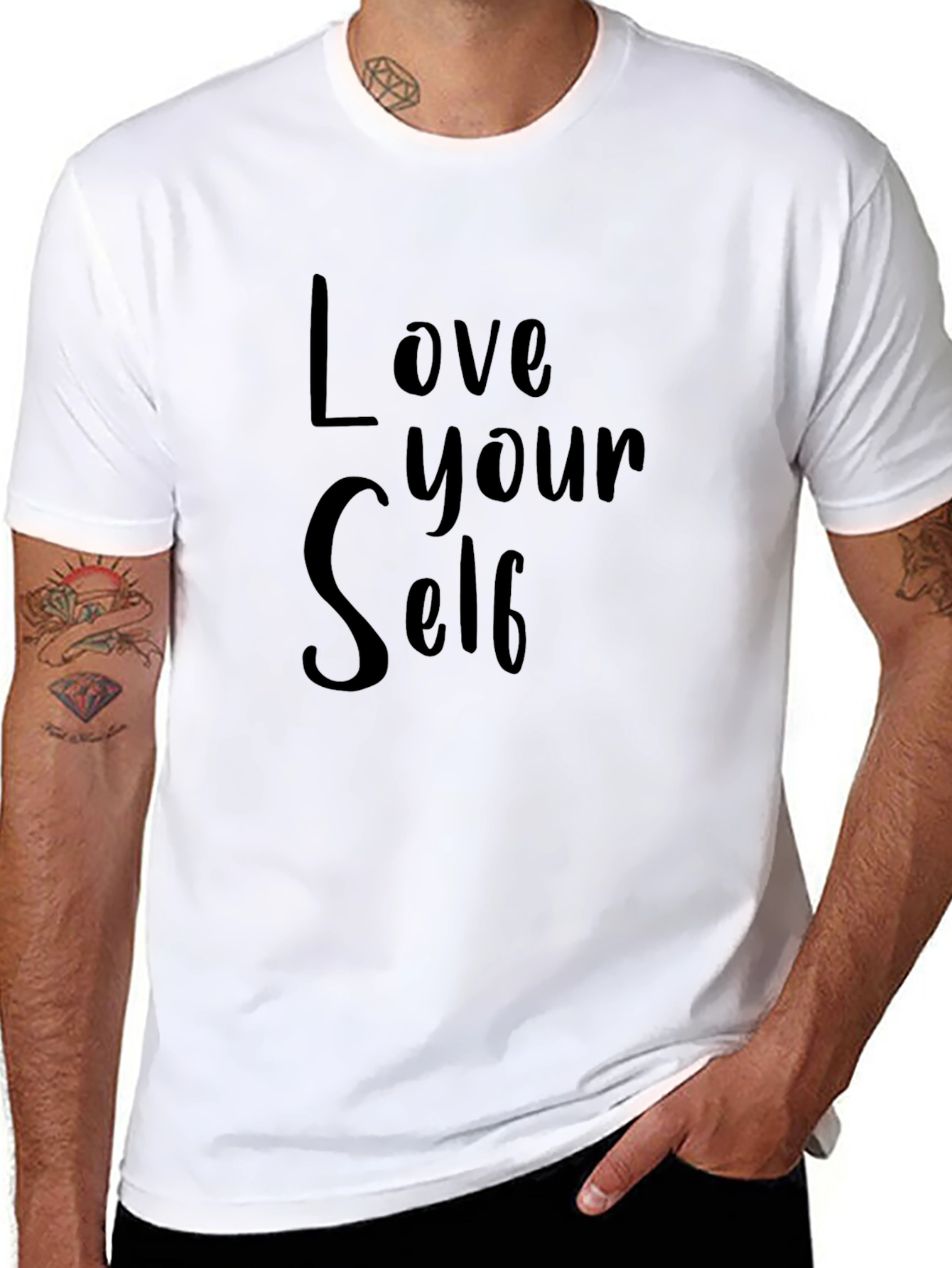 Love Yourself Graphic T-Shirt - Black