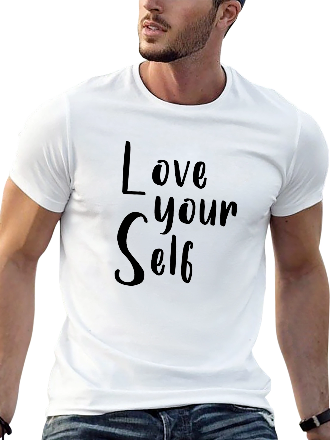Love Yourself Graphic T-Shirt - Black