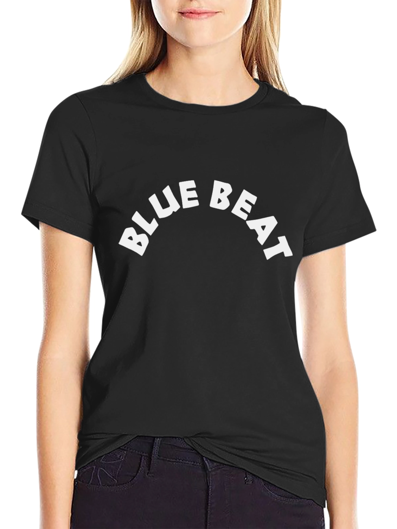 Blue Beat Black Graphic T-Shirt