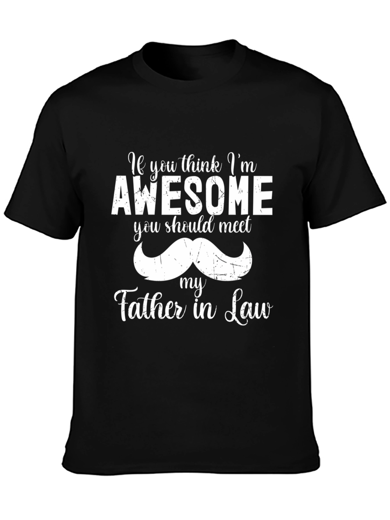 Awesome Father-in-Law Black Graphic T-Shirt