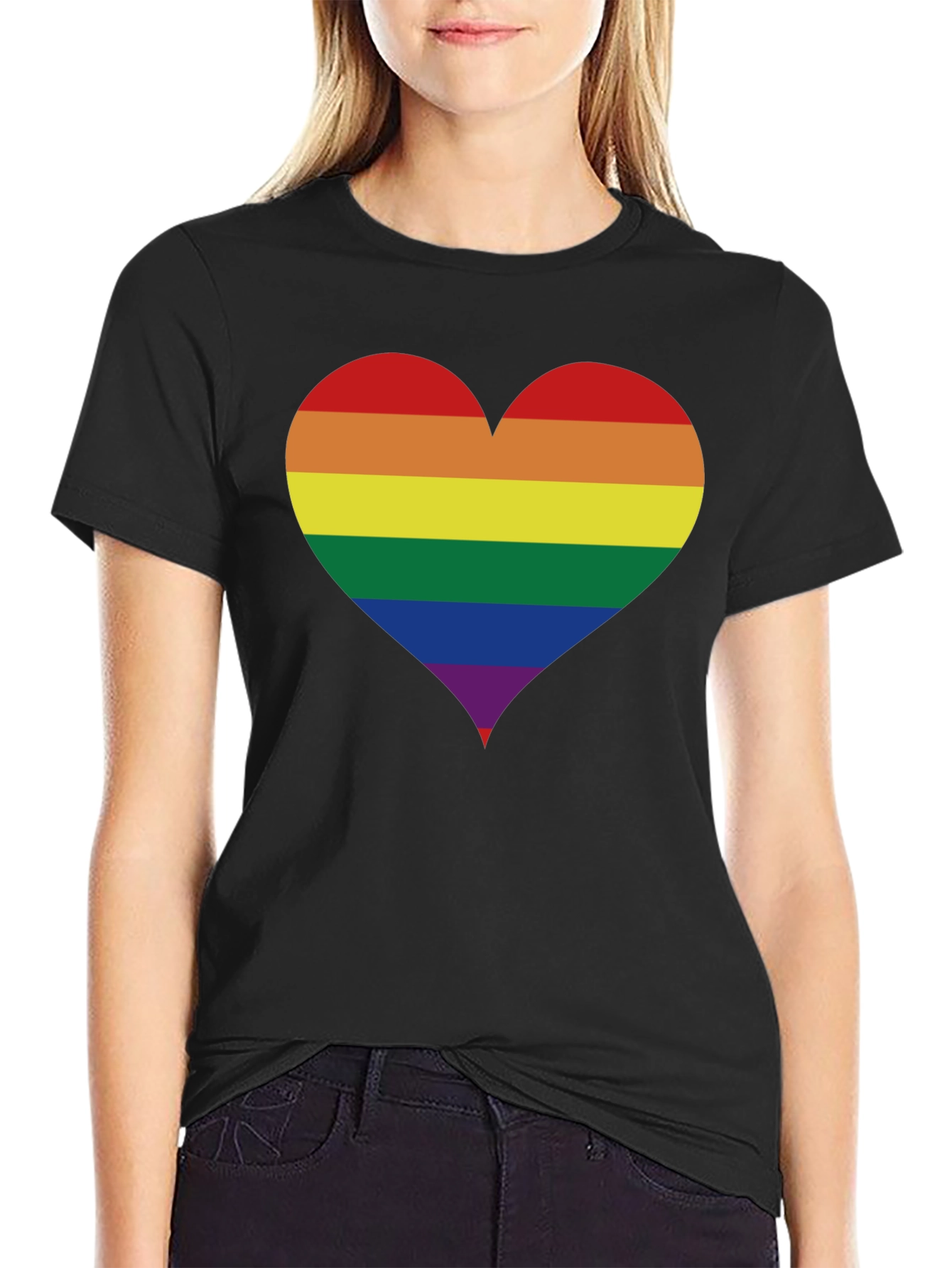 Rainbow Heart Pride T-Shirt - Soft Cotton Blend